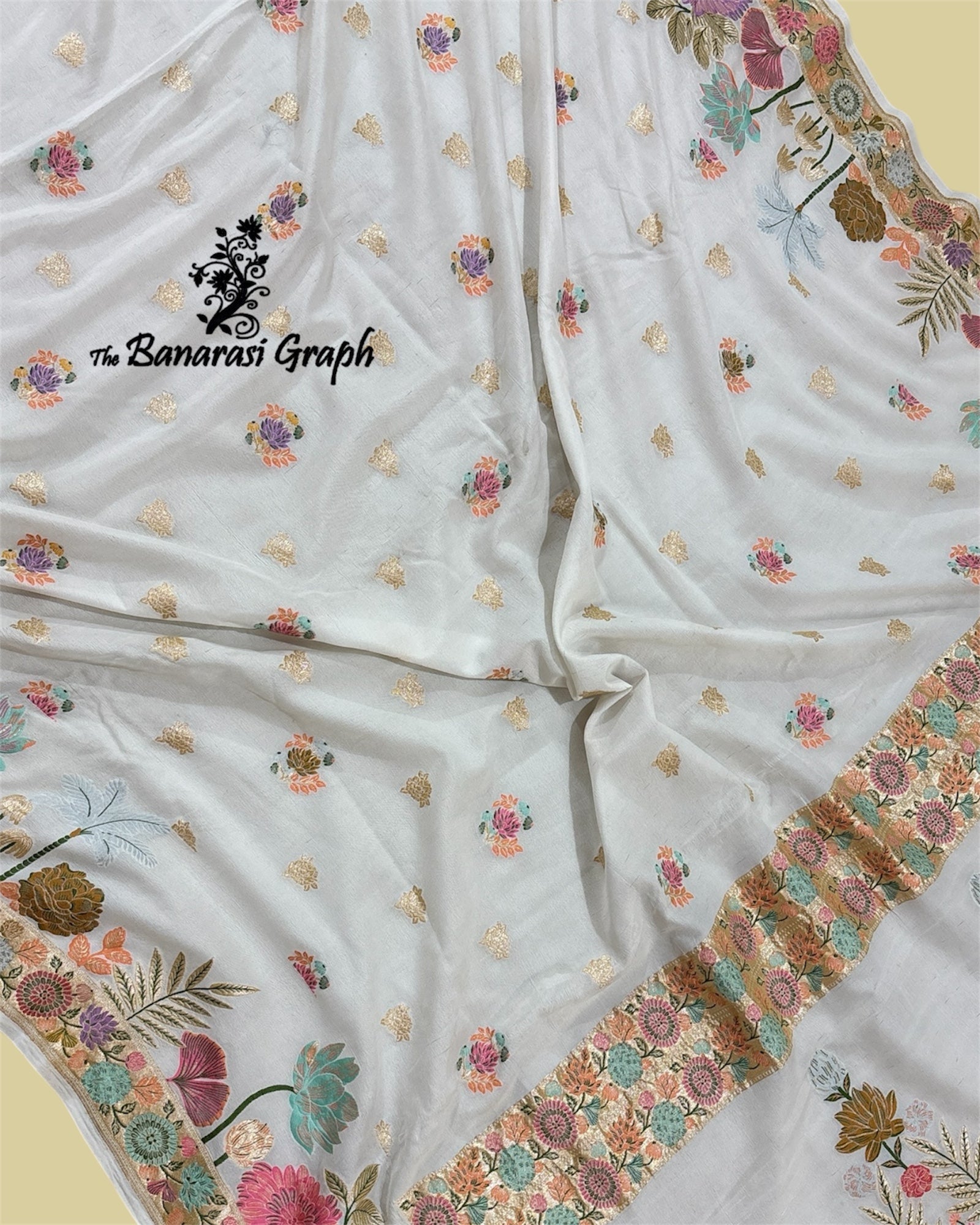 Pure Chiffon Khaddi with Meenakari - Banarasi Saree