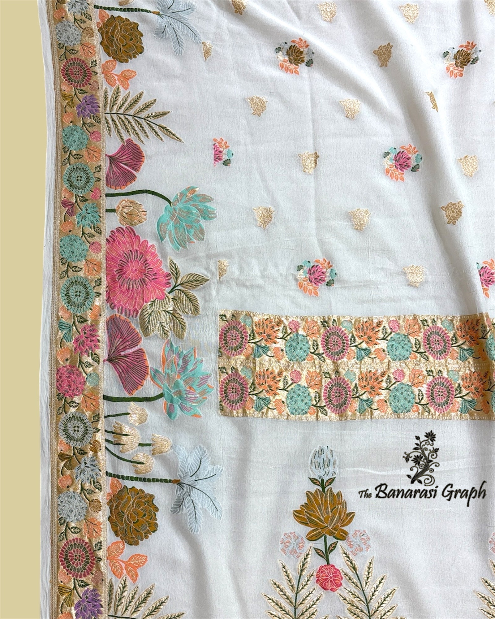 Pure Chiffon Khaddi with Meenakari - Banarasi Saree