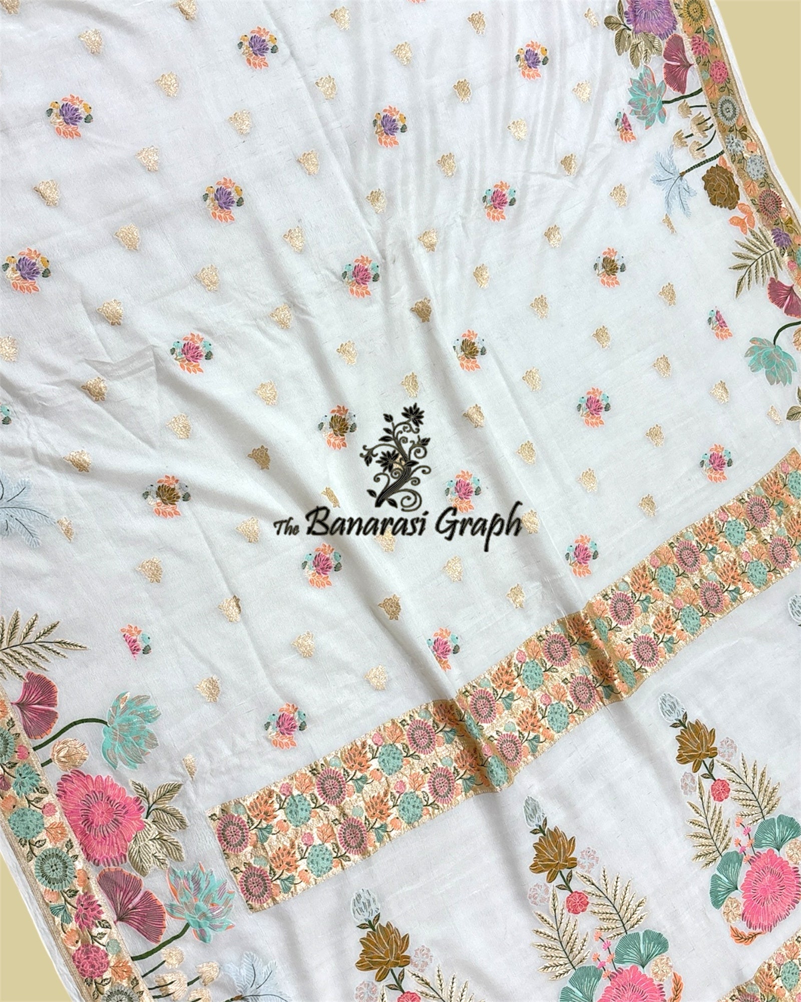Pure Chiffon Khaddi with Meenakari - Banarasi Saree