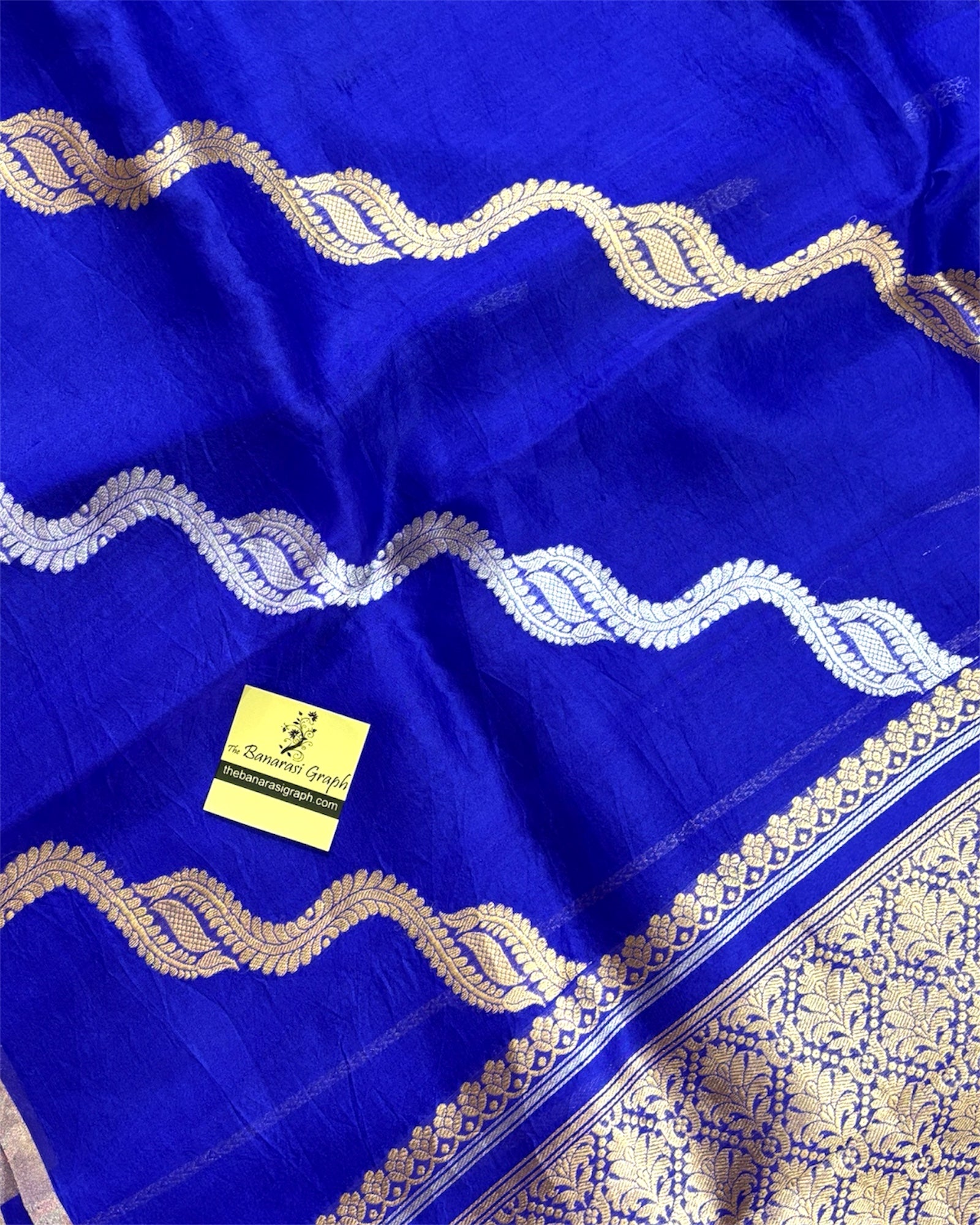 Pure Kora Handloom Silk - Kadhua Motifs Sona Rupa Banarasi Saree