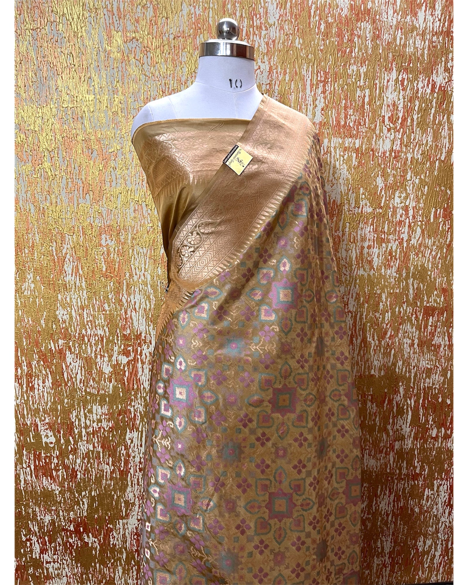 Pure Katan Handloom Silk - All Over Jaal Work with Meenakari Banarasi Saree