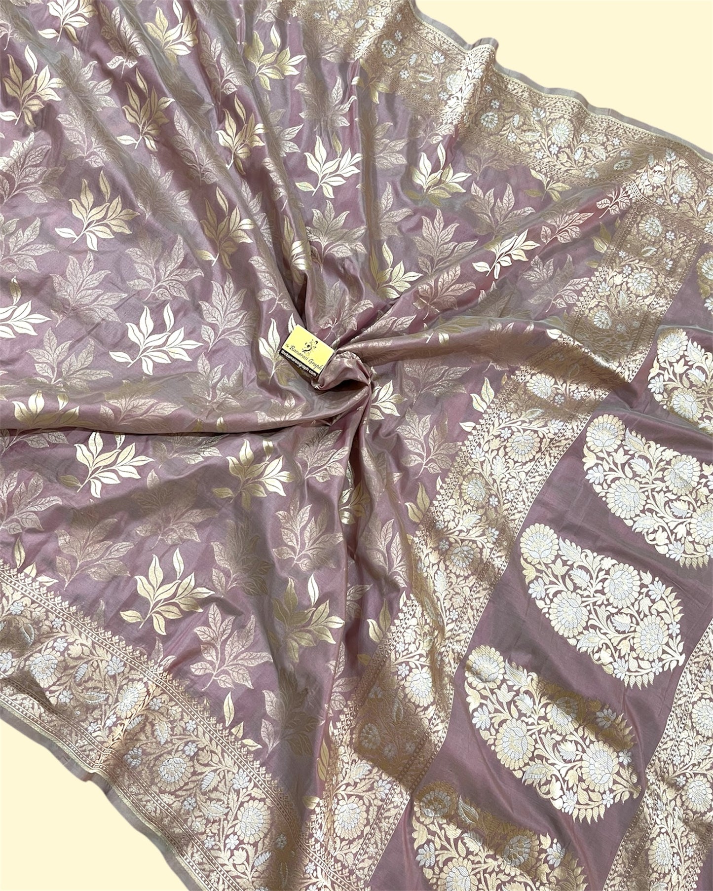 Pure Katan Handloom Silk - All Over Sona Rupa Jaal Work Banarasi Saree