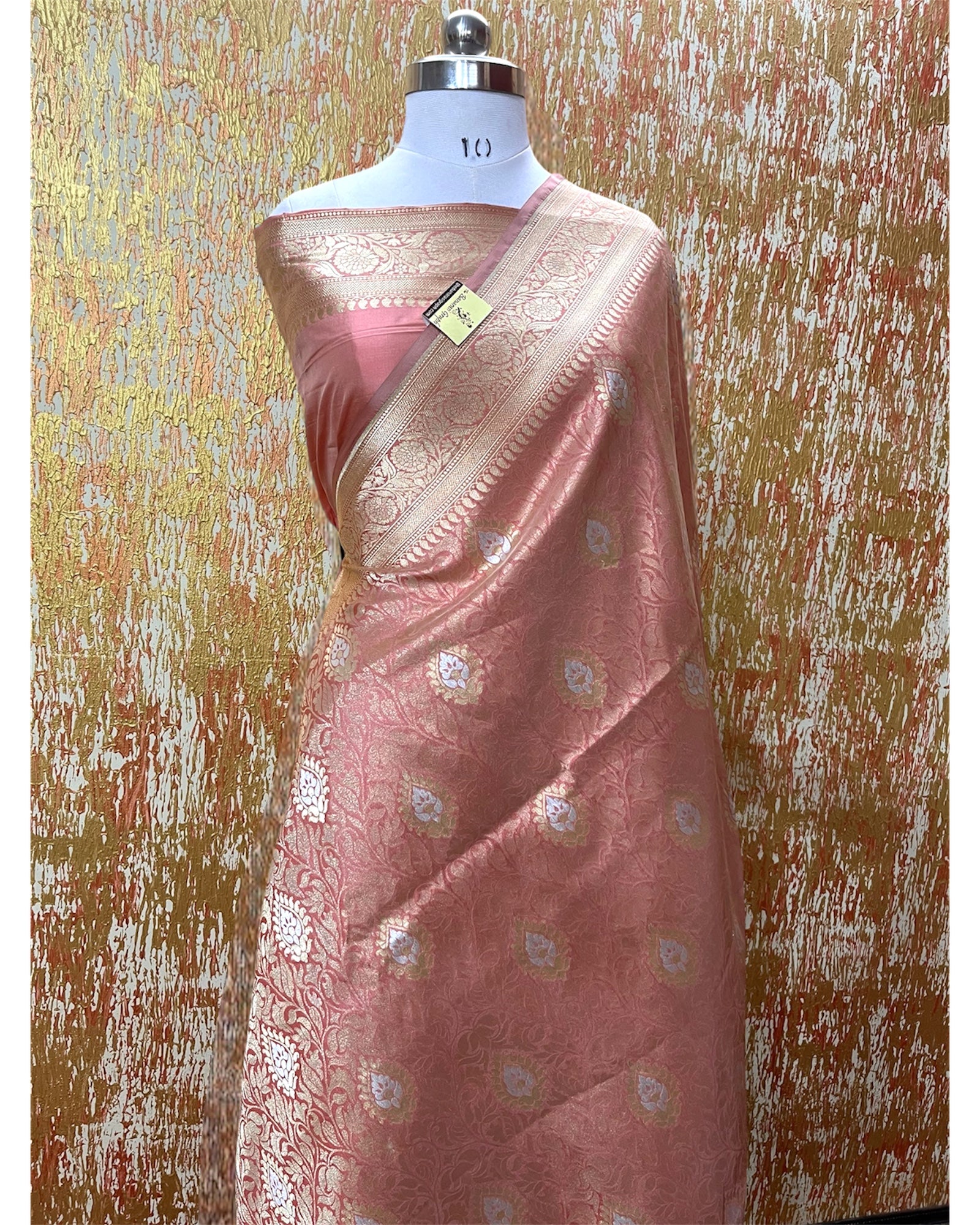 Pure Katan Handloom Silk - All Over Jaal Work with Meenakari Banarasi Saree