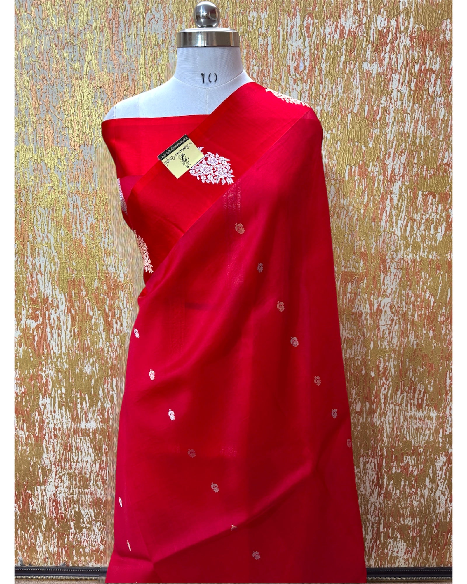 Red Pure Kora Handloom Silk - Kadhua Motifs Sona Rupa Banarasi Saree