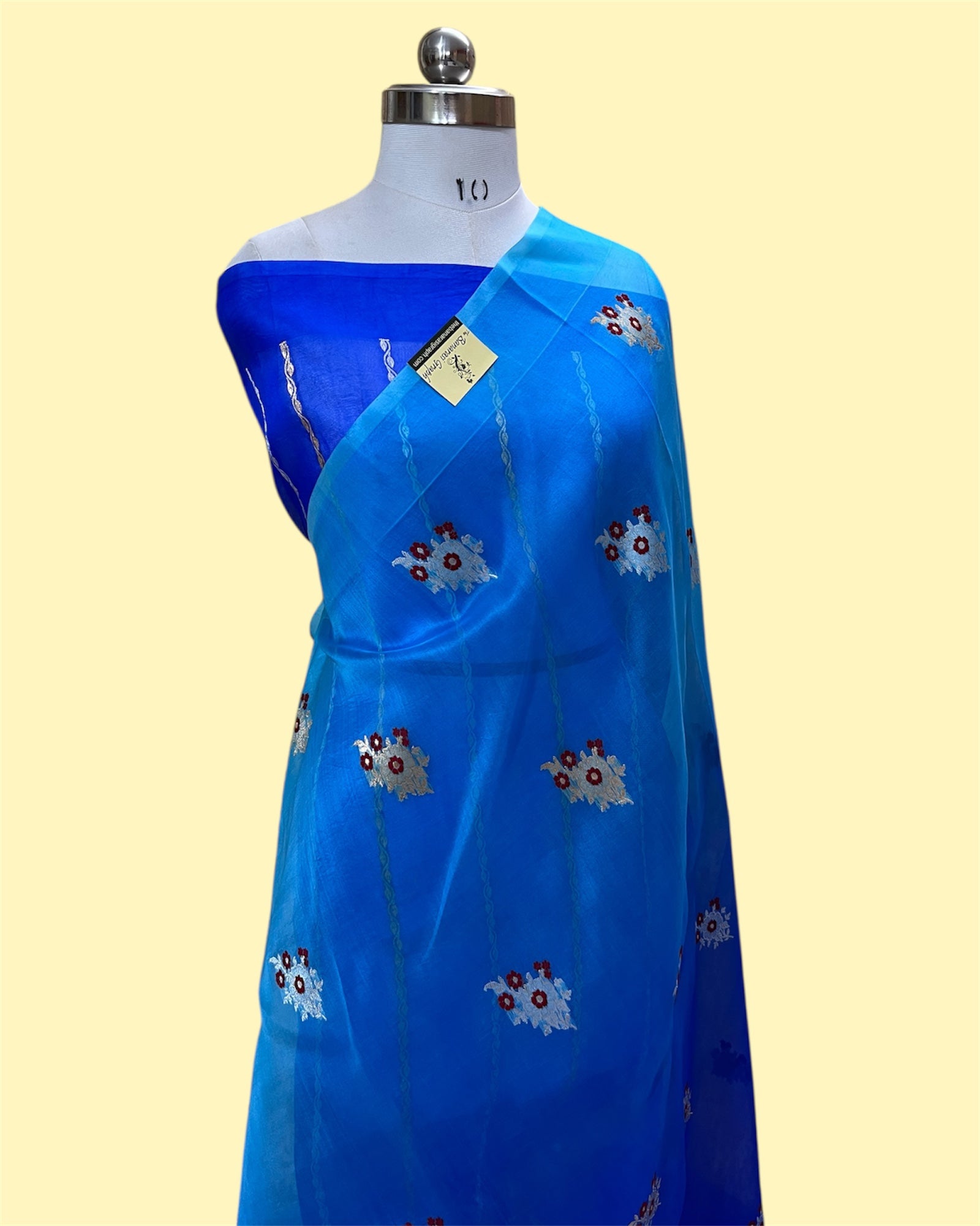Pure Kora Handloom Silk - Kadhua Motifs Sona Rupa with Meenakari Banarasi Saree