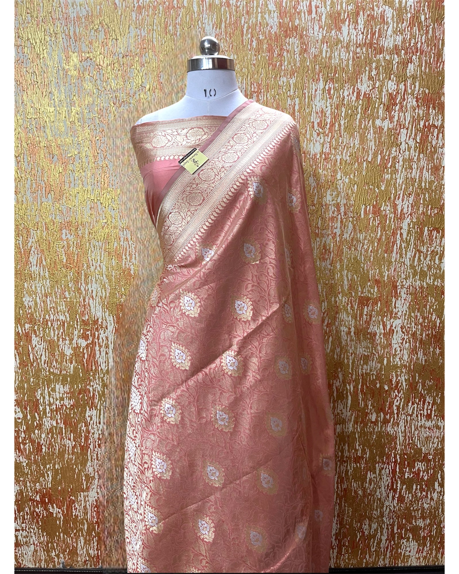 Pure Katan Handloom Silk - All Over Jaal Work with Meenakari Banarasi Saree