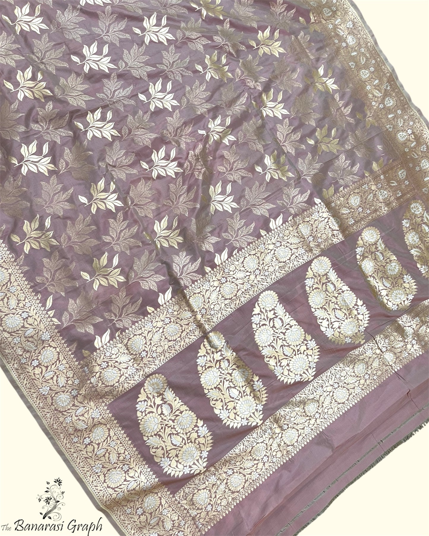 Pure Katan Handloom Silk - All Over Sona Rupa Jaal Work Banarasi Saree