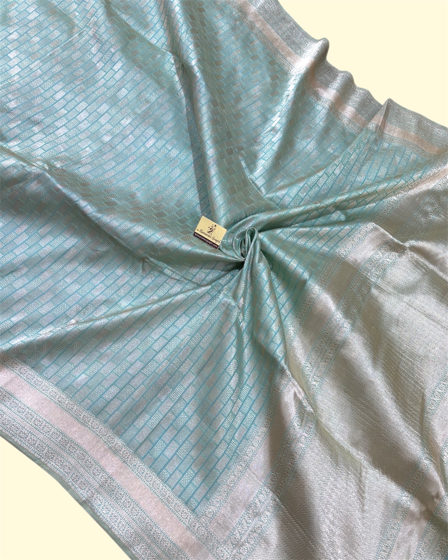 C Green Pure Katan Handloom Silk - Banarasi Saree