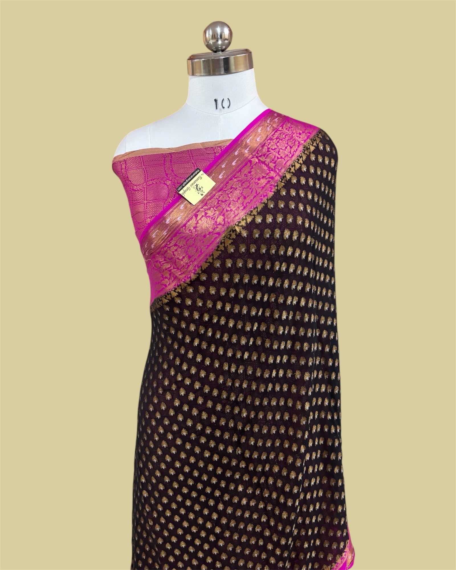 Pure Khaddi Chiffon Reshmi Zari-Banarasi Saree