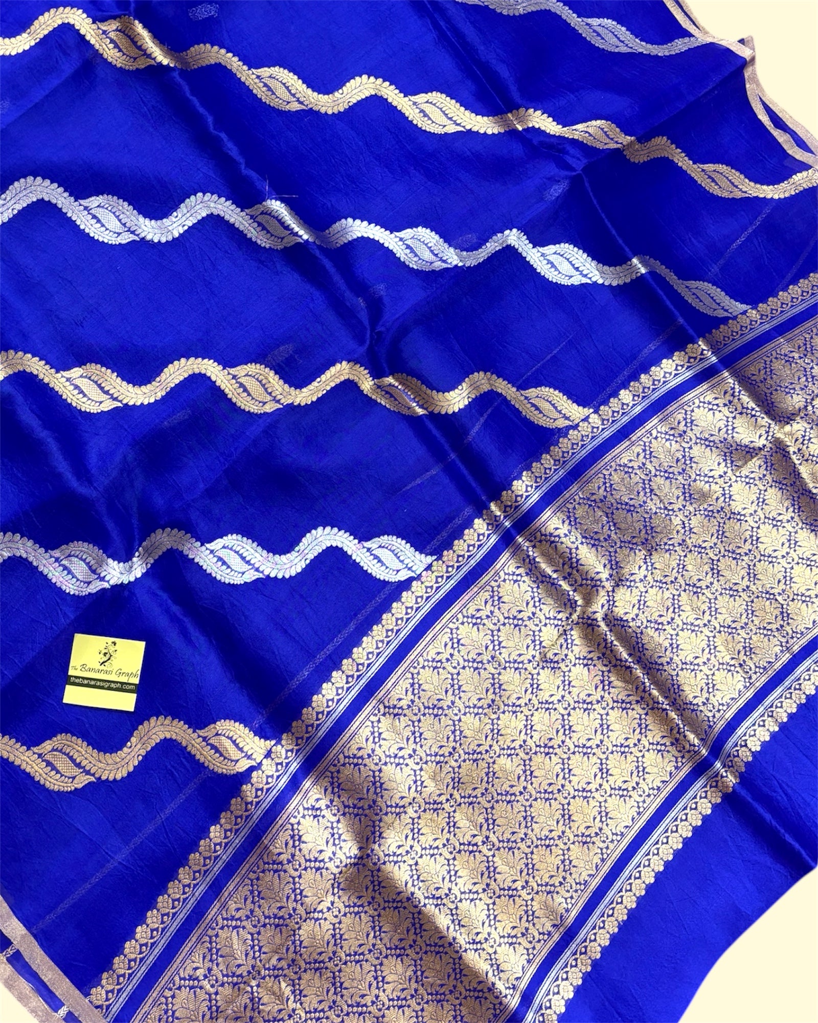 Pure Kora Handloom Silk - Kadhua Motifs Sona Rupa Banarasi Saree