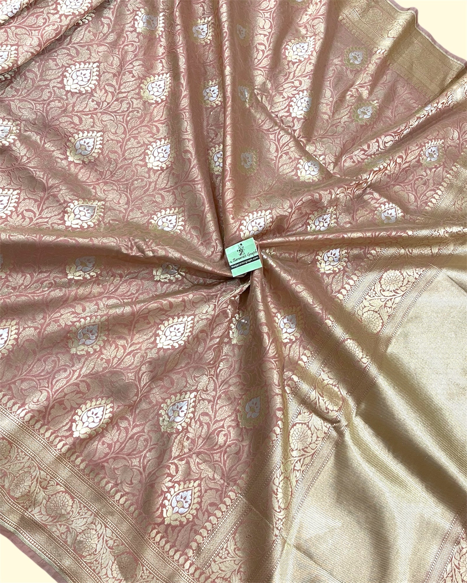 Pure Katan Handloom Silk - All Over Jaal Work with Meenakari Banarasi Saree