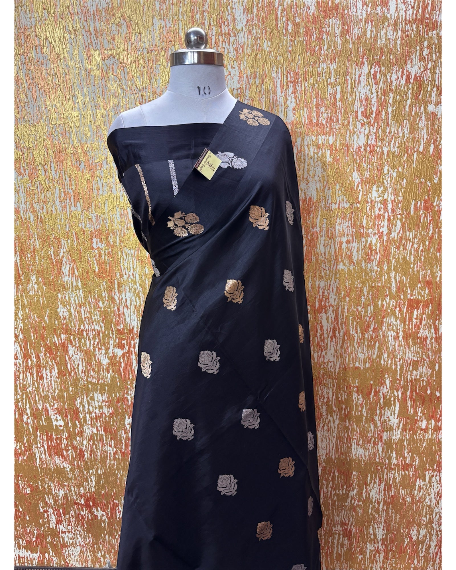 Black Pure Raw Mango - Kadhua Motifs Sona Rupa Banarasi Saree