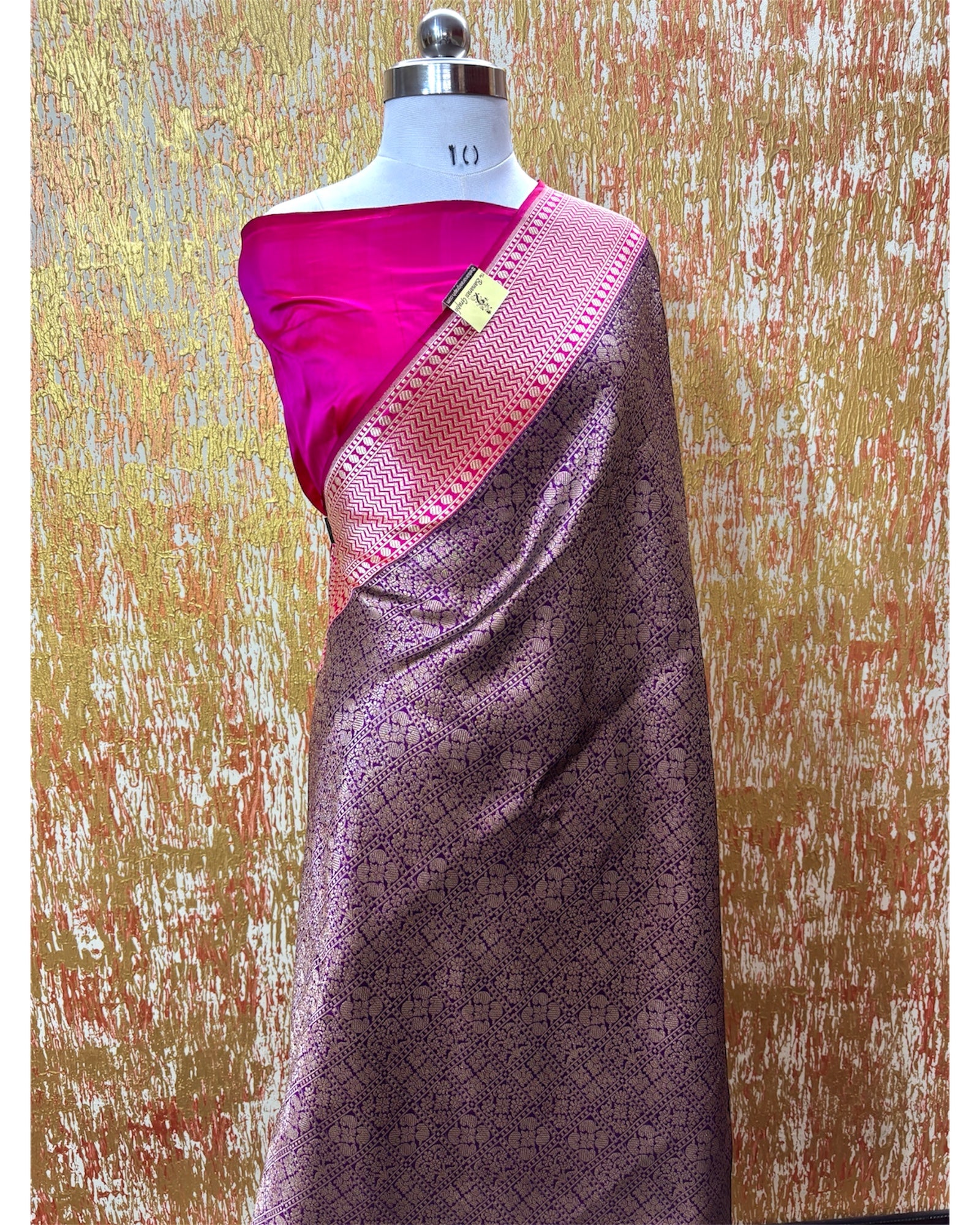 Pure Katan Handloom Silk - Brocade Jaal Work Banarasi Saree