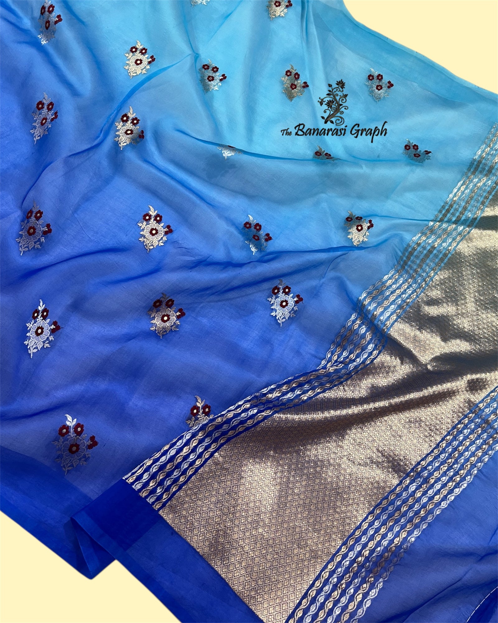 Pure Kora Handloom Silk - Kadhua Motifs Sona Rupa with Meenakari Banarasi Saree