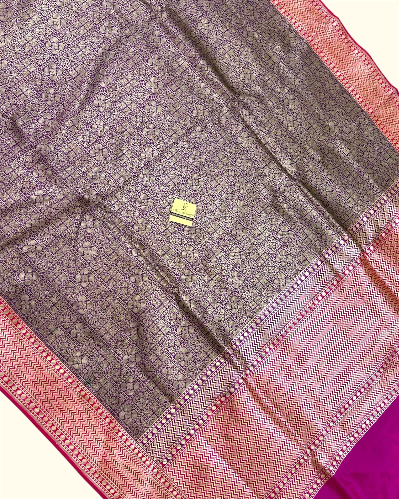 Pure Katan Handloom Silk - Brocade Jaal Work Banarasi Saree