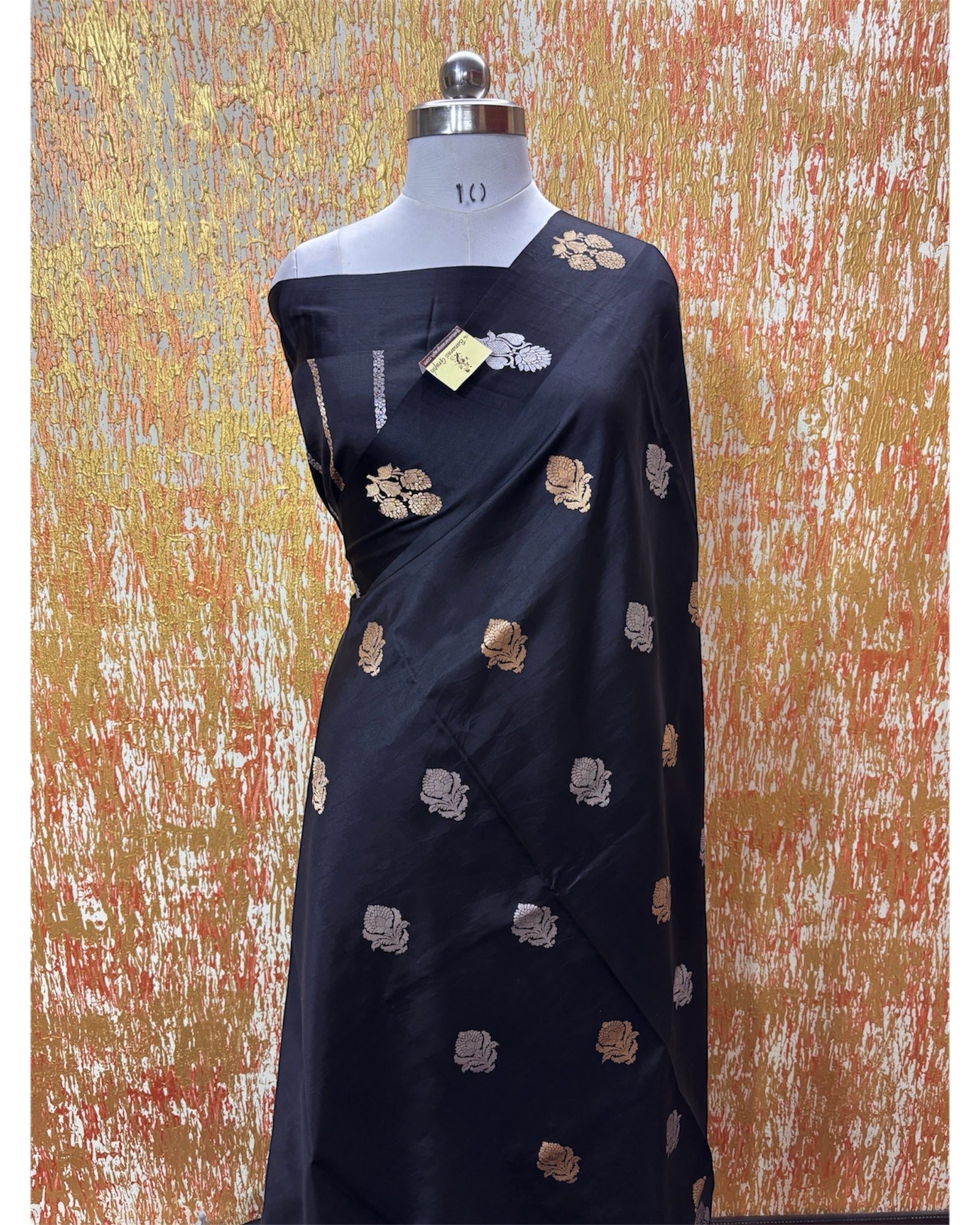 Black Pure Raw Mango - Kadhua Motifs Sona Rupa Banarasi Saree