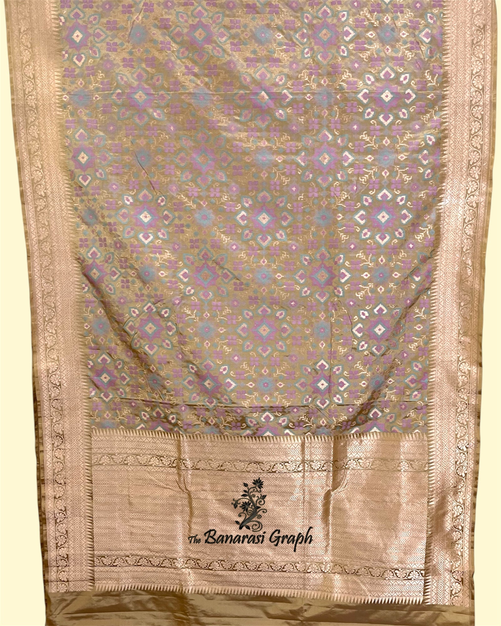 Pure Katan Handloom Silk - All Over Jaal Work with Meenakari Banarasi Saree