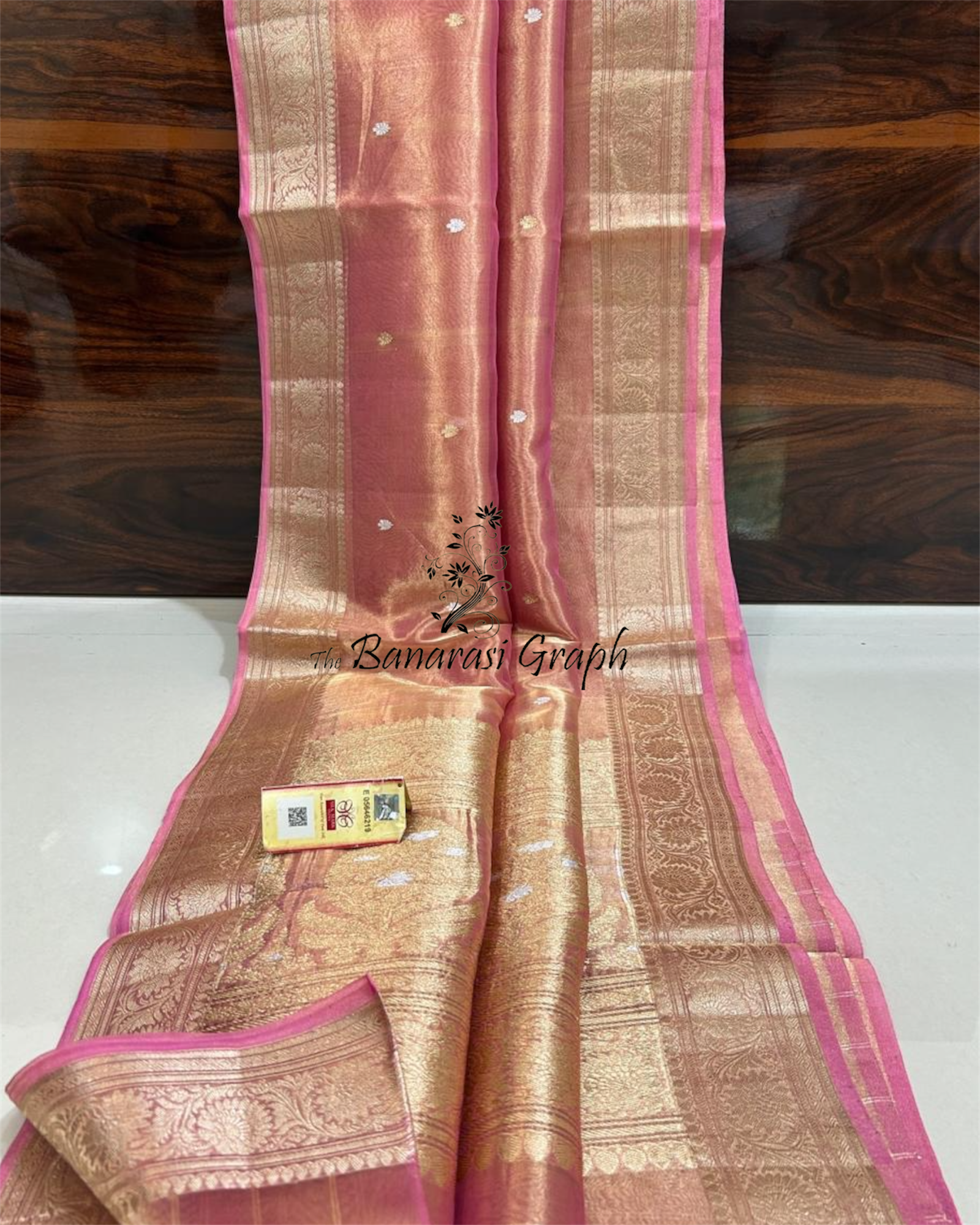 Pure Kora Tissue Handloom Silk - Sona Rupa Kadhua Motifs Banarasi Saree