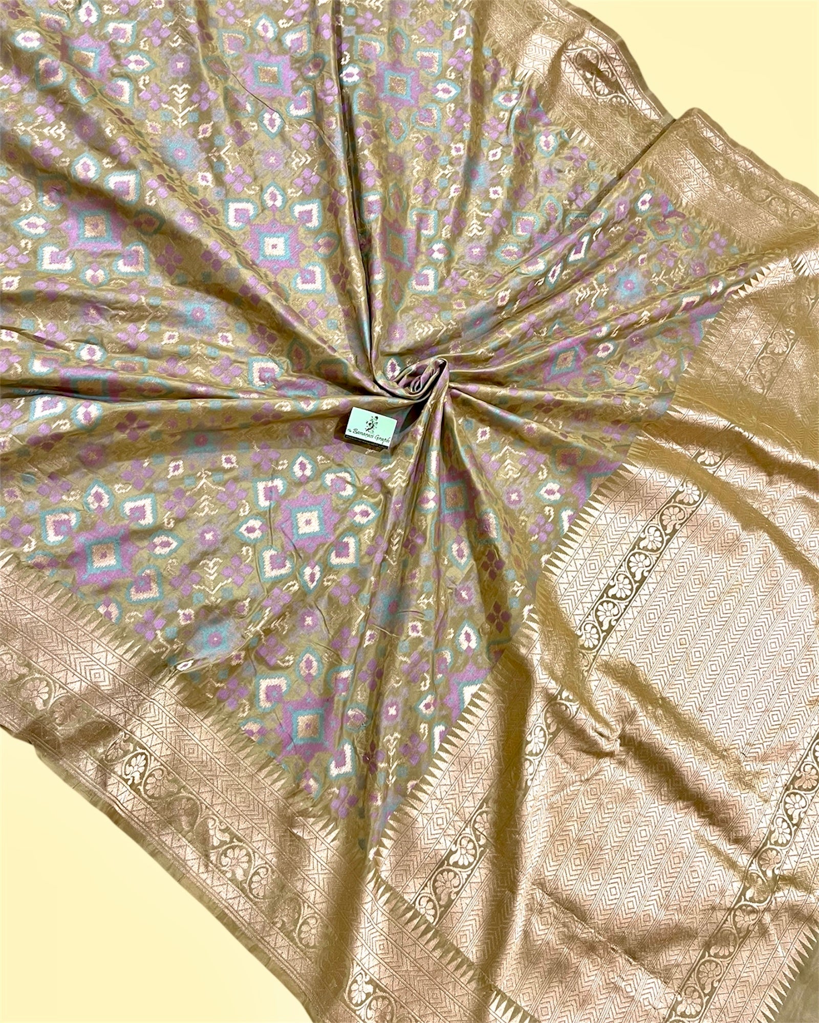 Pure Katan Handloom Silk - All Over Jaal Work with Meenakari Banarasi Saree