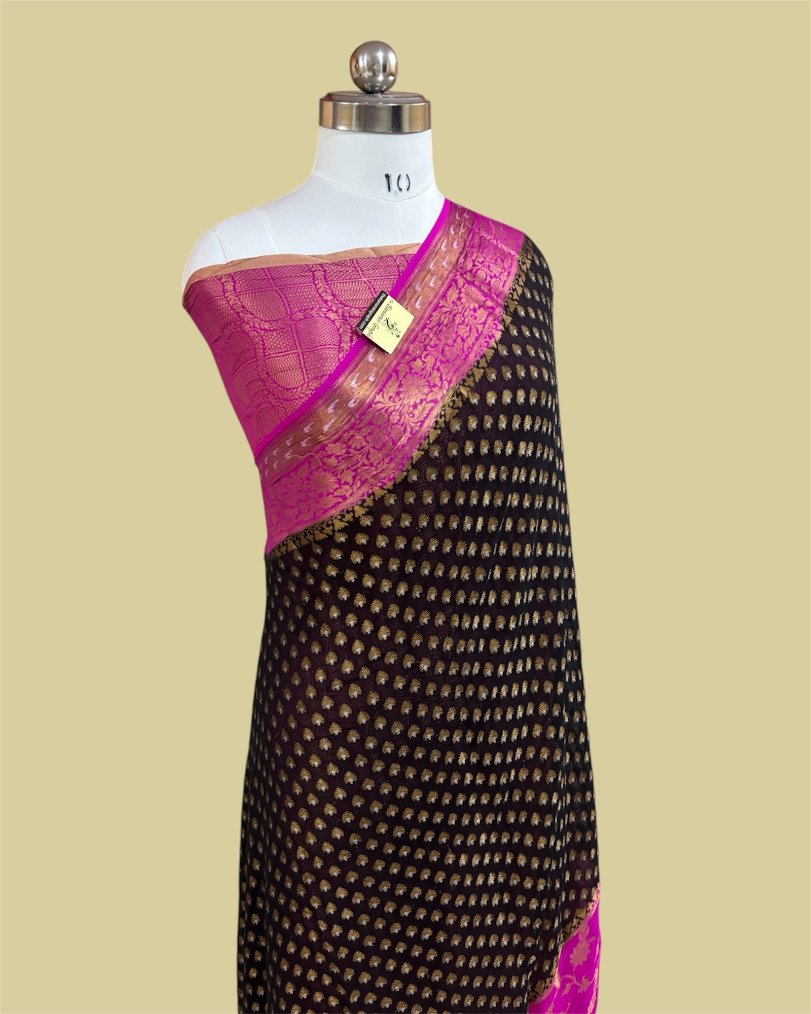 Pure Khaddi Chiffon Reshmi Zari-Banarasi Saree