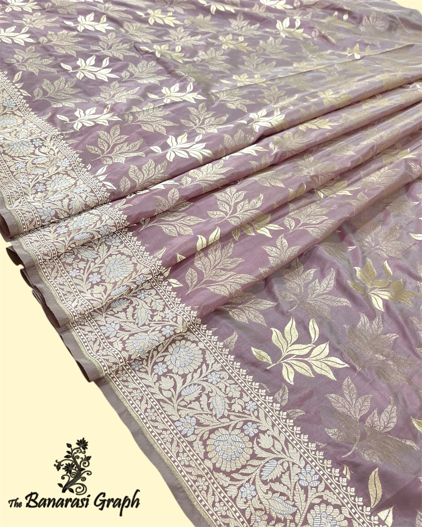 Pure Katan Handloom Silk - All Over Sona Rupa Jaal Work Banarasi Saree