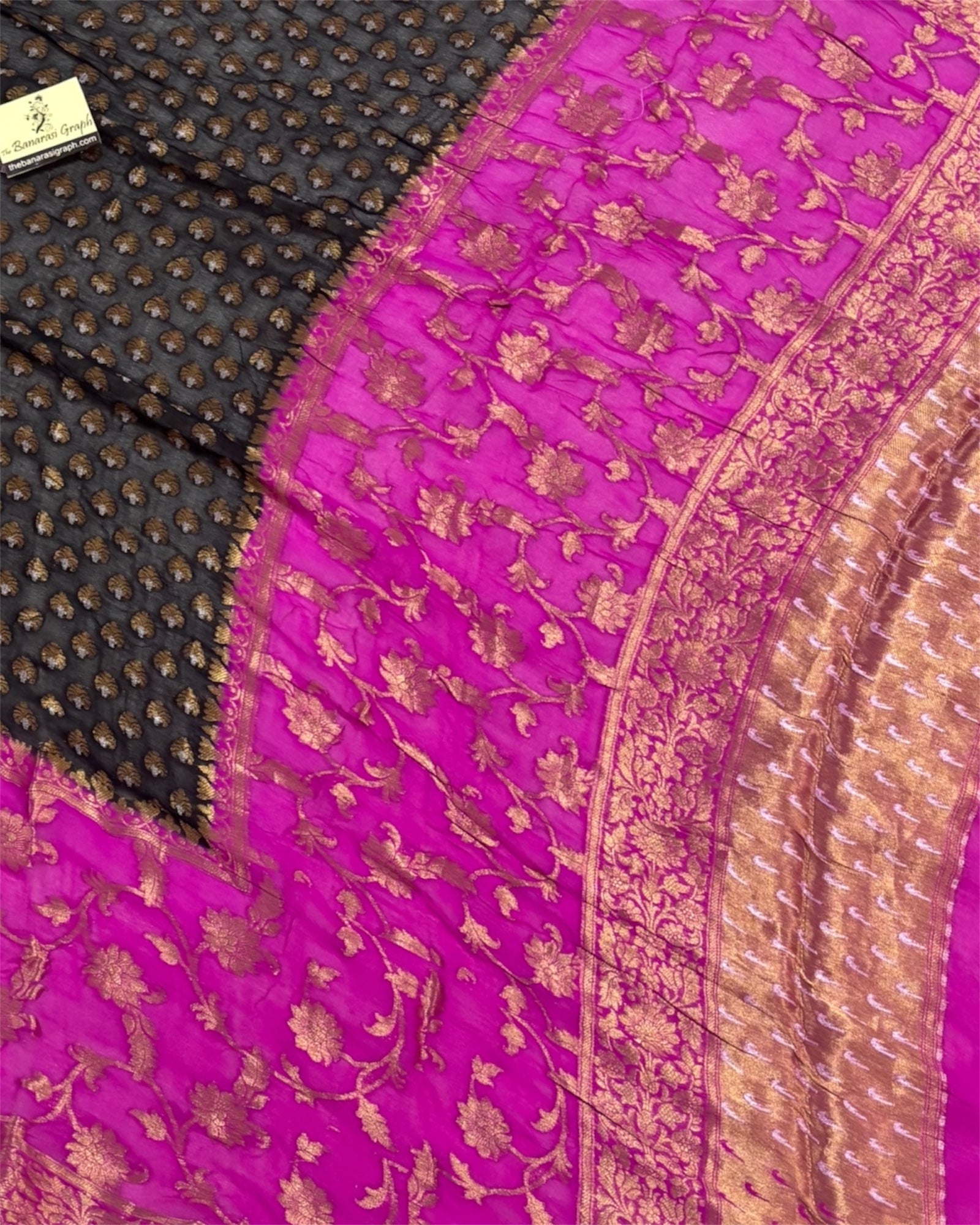 Pure Khaddi Chiffon Reshmi Zari-Banarasi Saree