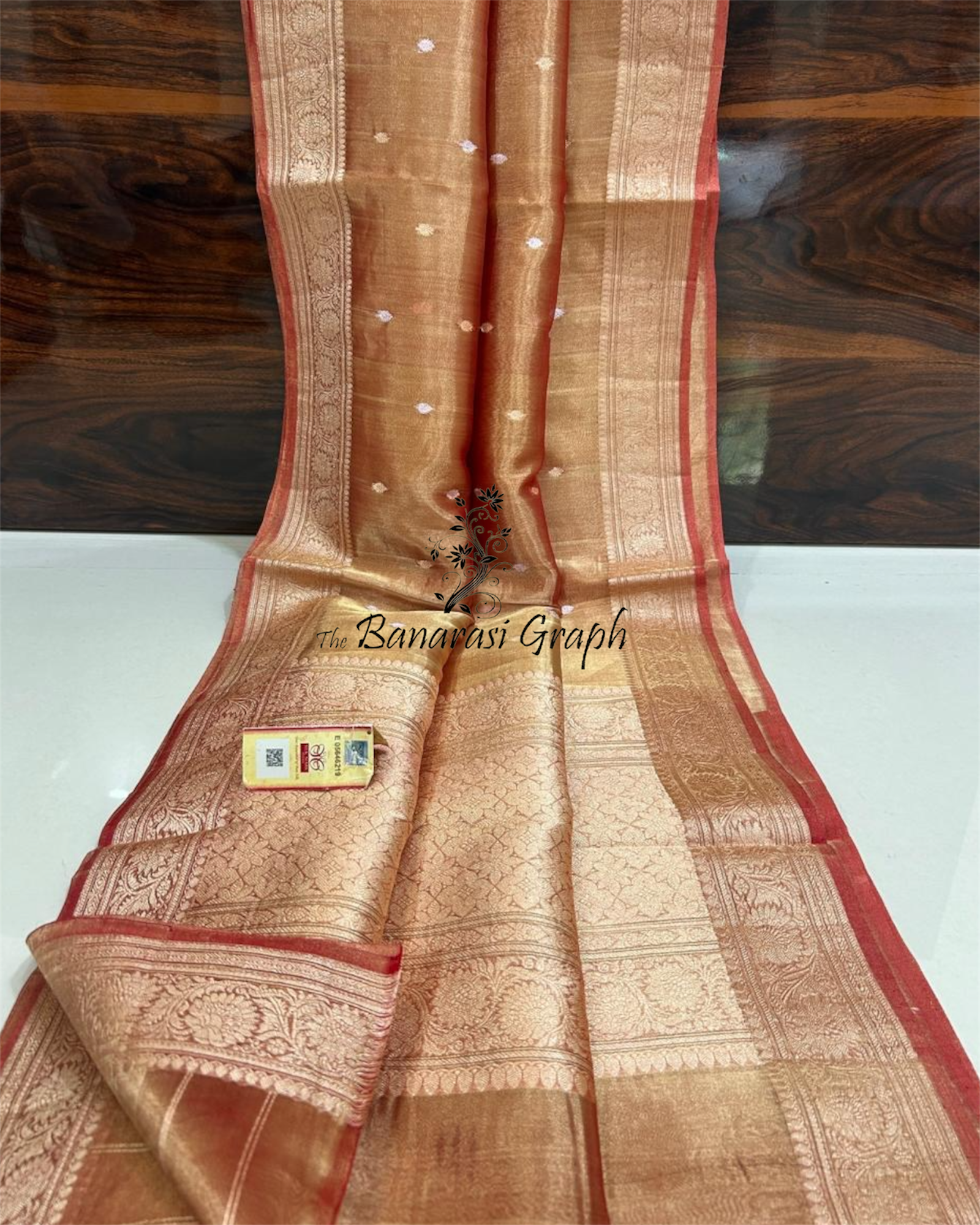 Pure Kora Tissue Handloom Silk - Sona Rupa Kadhua Motifs Banarasi Saree