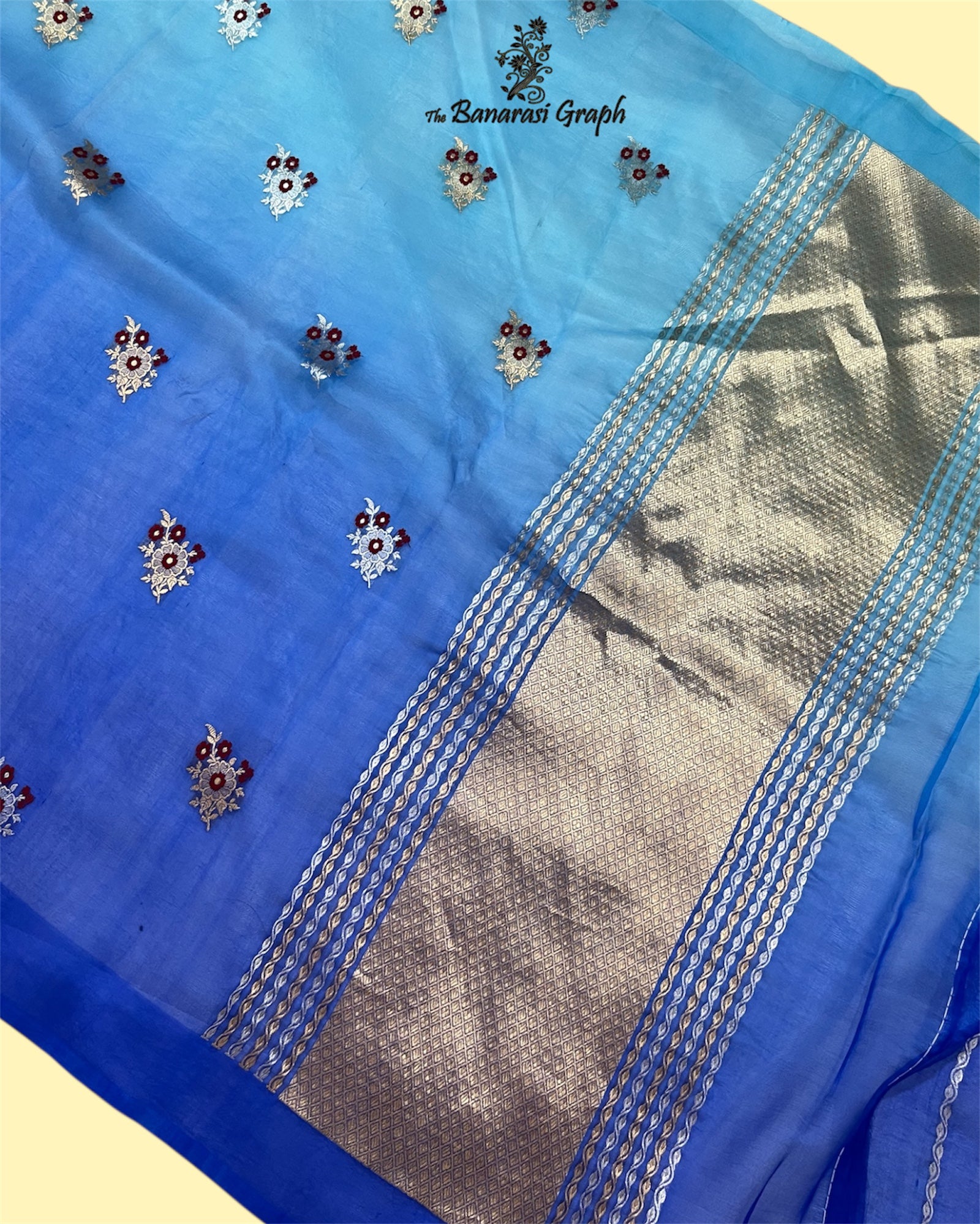 Pure Kora Handloom Silk - Kadhua Motifs Sona Rupa with Meenakari Banarasi Saree