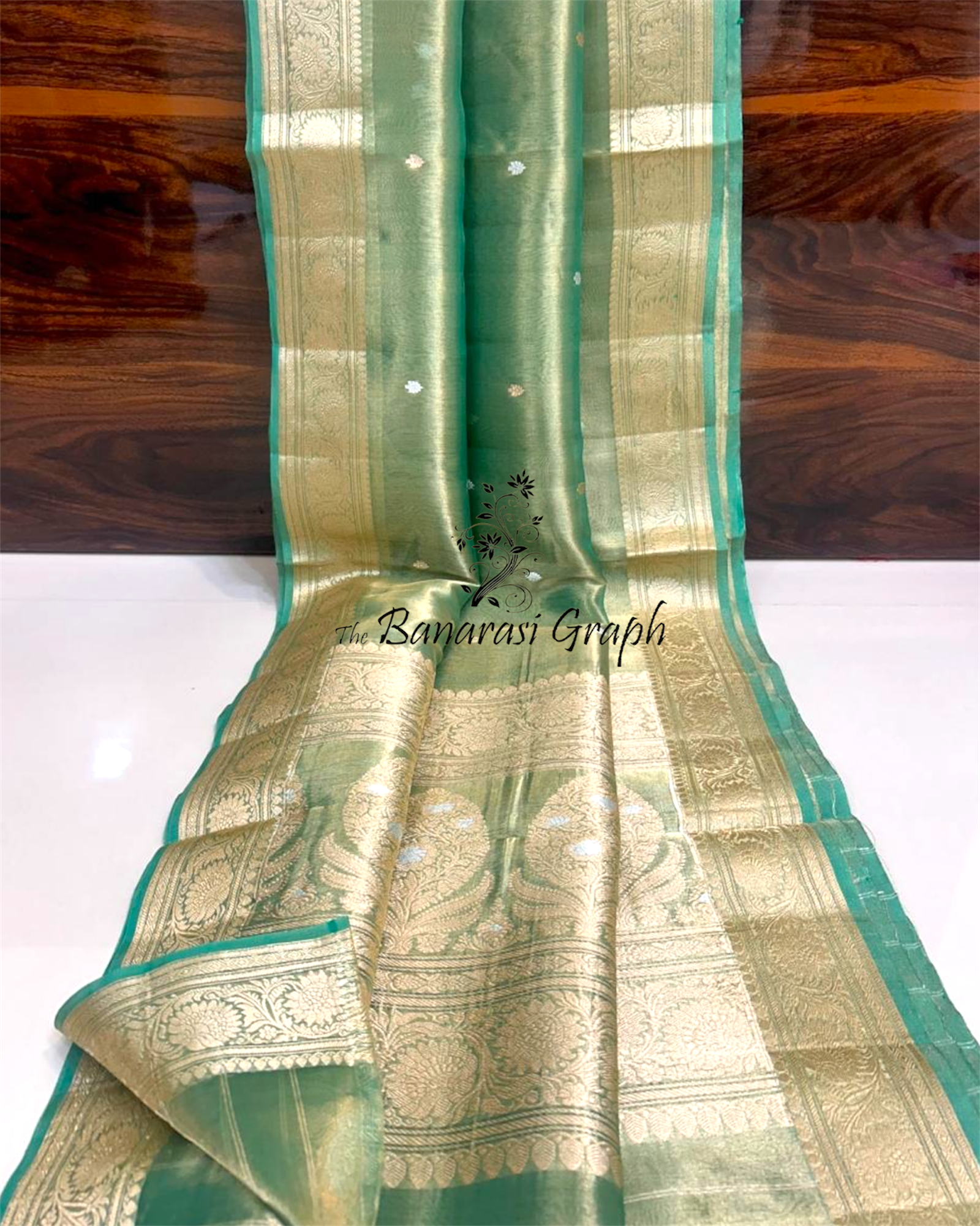 Pure Kora Tissue Handloom Silk - Kadhua Motifs Banarasi Saree