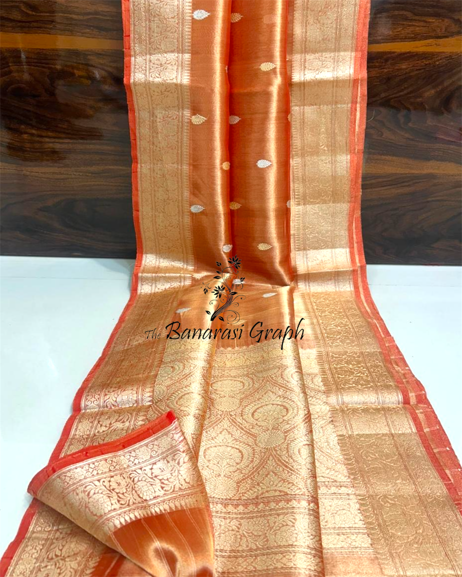 Pure Kora Tissue Handloom Silk - Kadhua Motifs Banarasi Saree