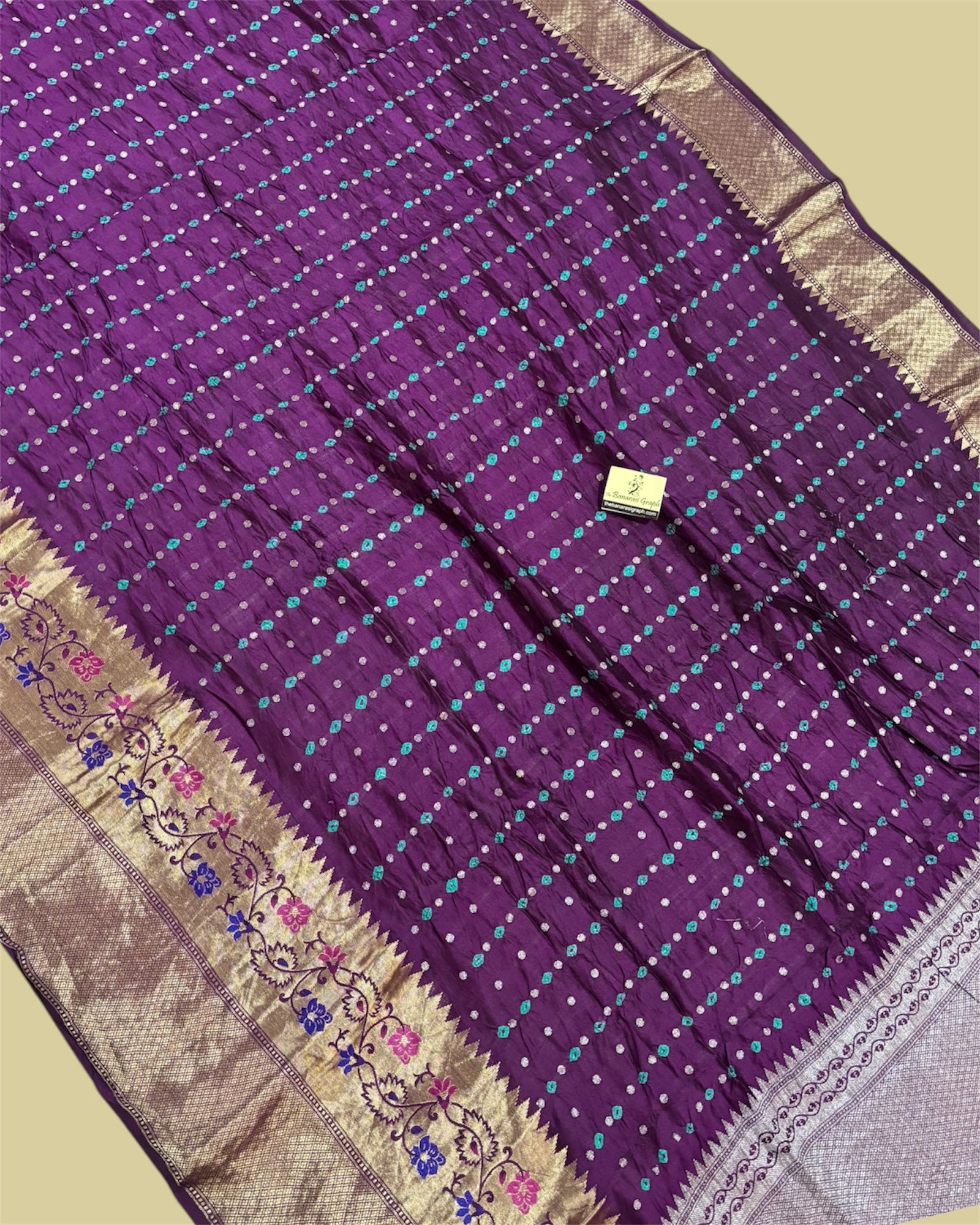 Pure Chiniya Bhandej Silk - Banarasi Saree