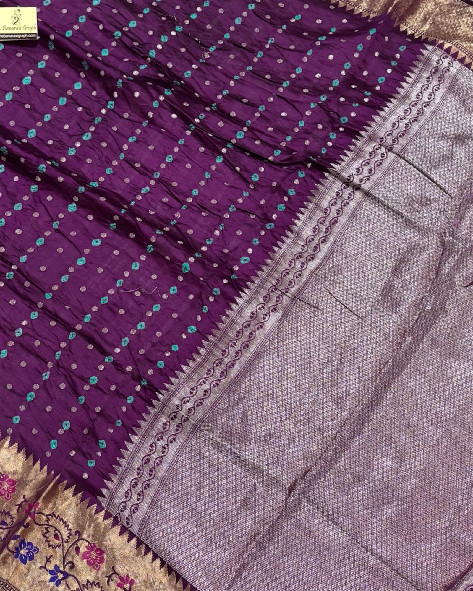 Pure Chiniya Bhandej Silk - Banarasi Saree