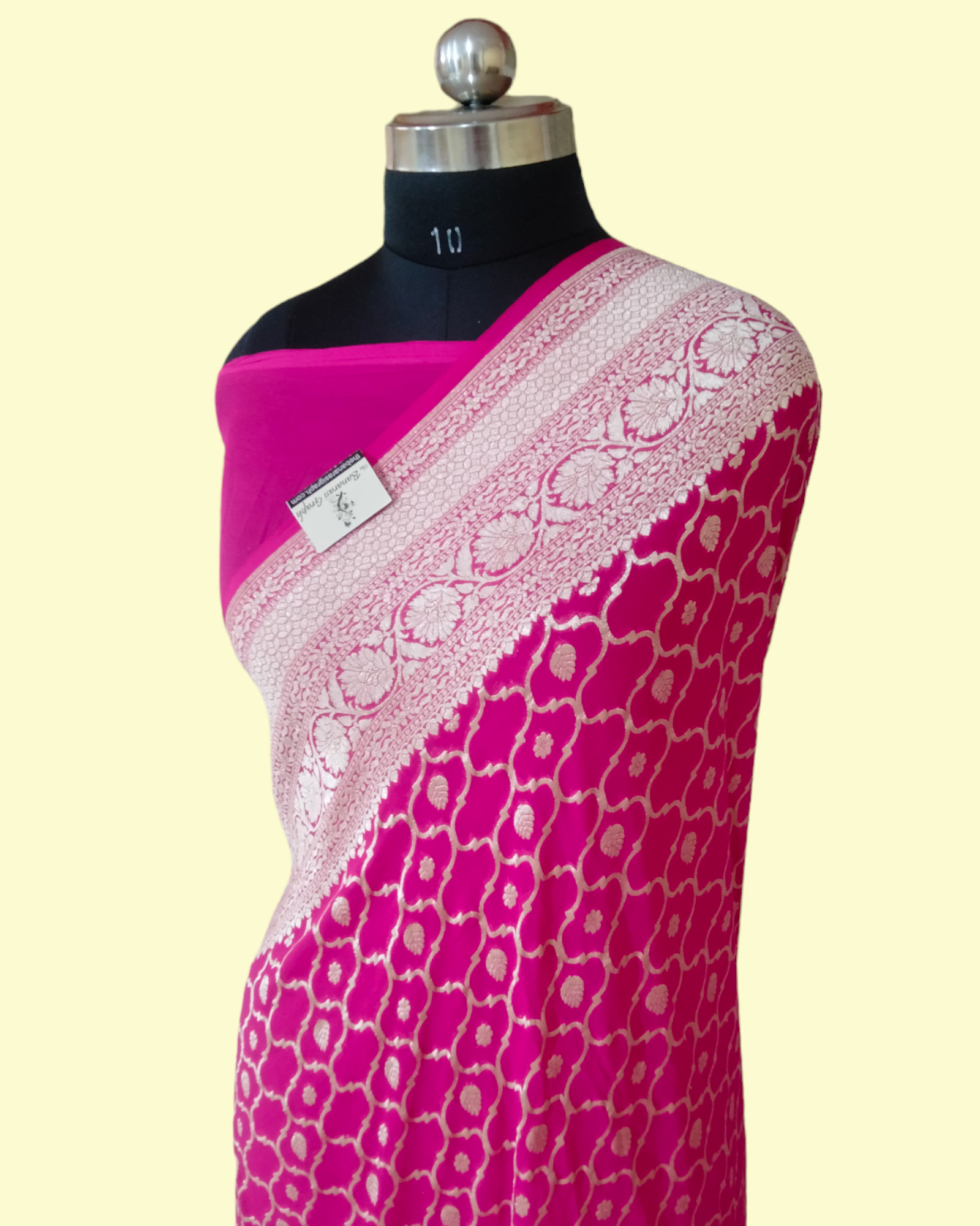 Khaddi Georgette Water Zari - Pure Banarasi Saree