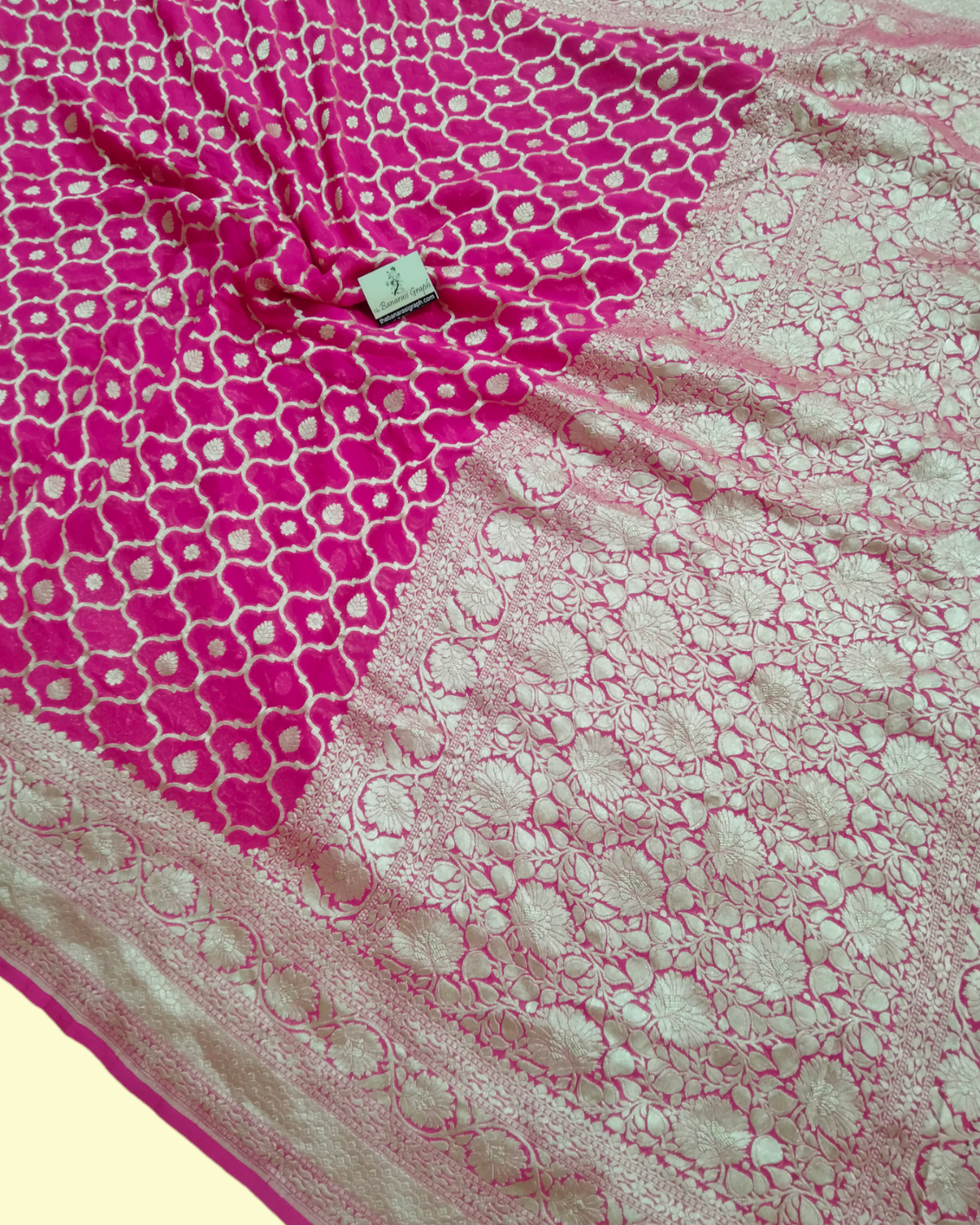 Khaddi Georgette Water Zari - Pure Banarasi Saree