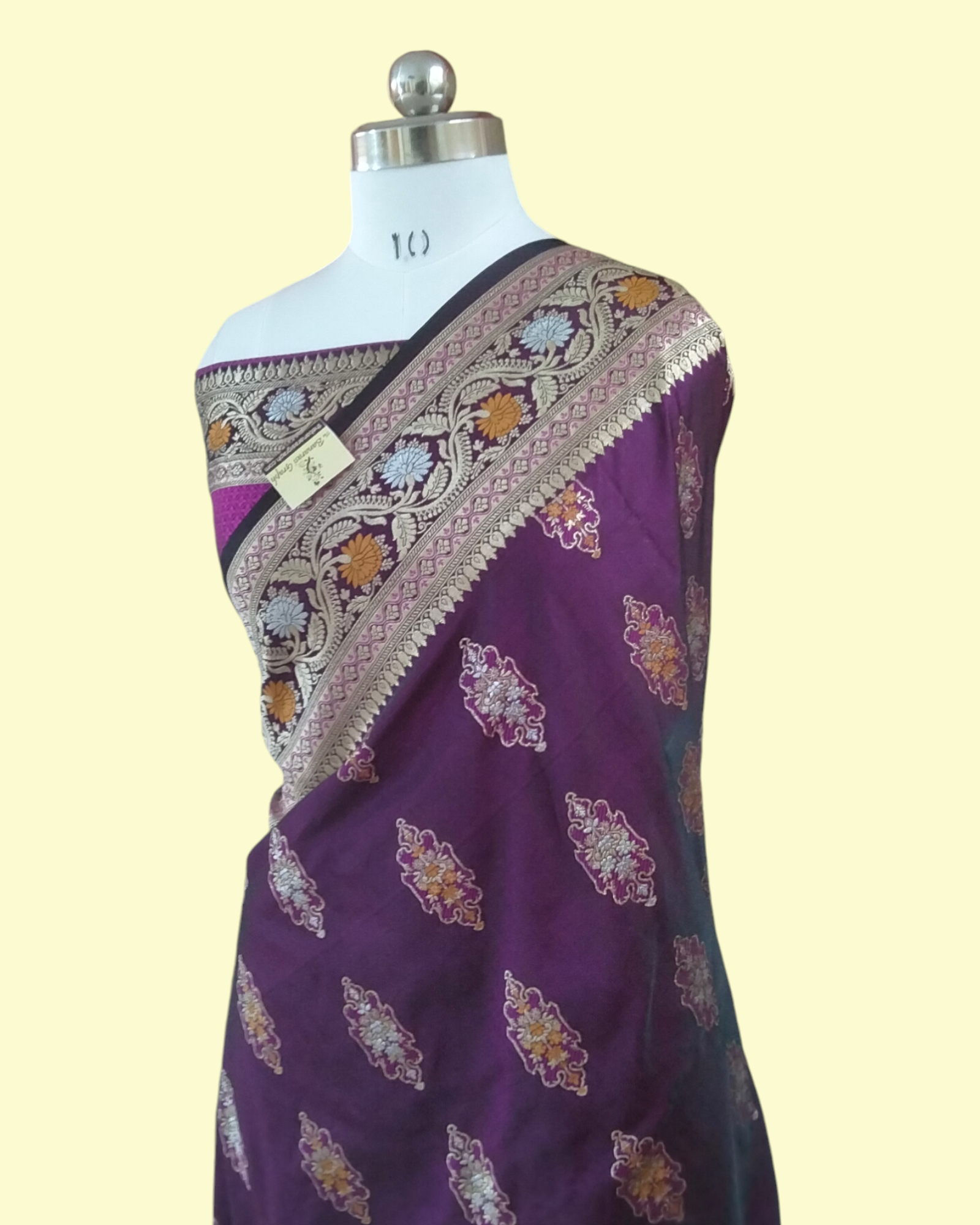 Pure Mashru Katan Silk Sona Roopa with Meenakari - Banarasi Saree