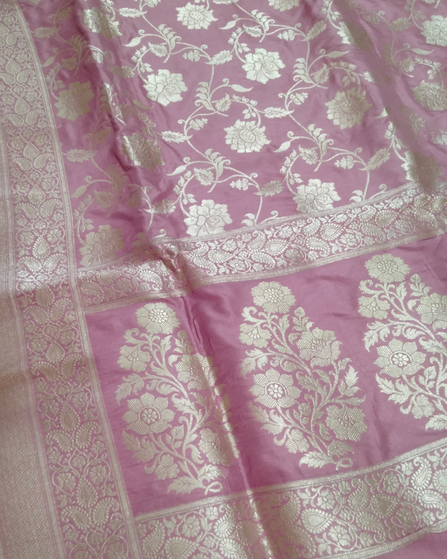 Pure Katan Handloom Silk Uppada - All Over Jaal Work Banarasi Saree
