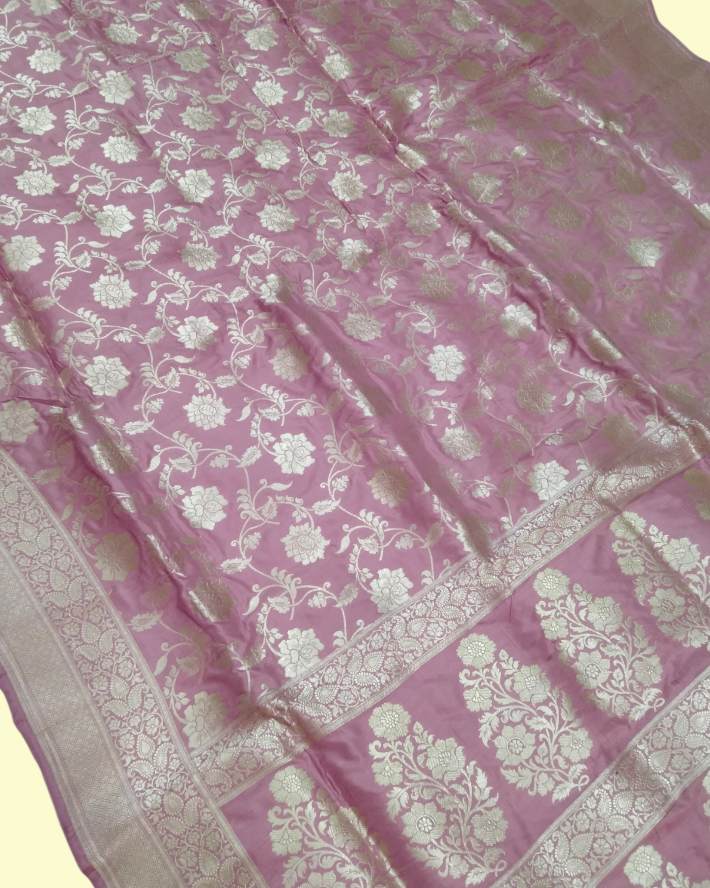 Pure Katan Handloom Silk Uppada - All Over Jaal Work Banarasi Saree