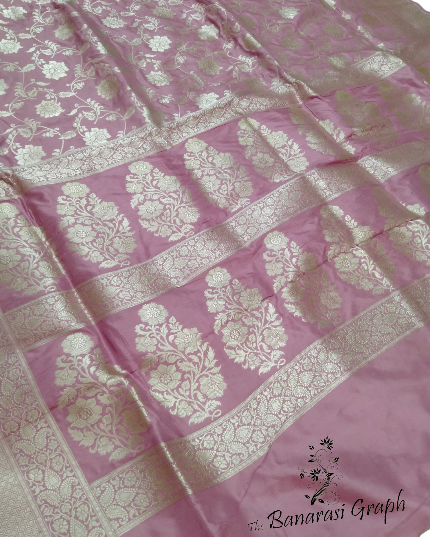 Pure Katan Handloom Silk Uppada - All Over Jaal Work Banarasi Saree