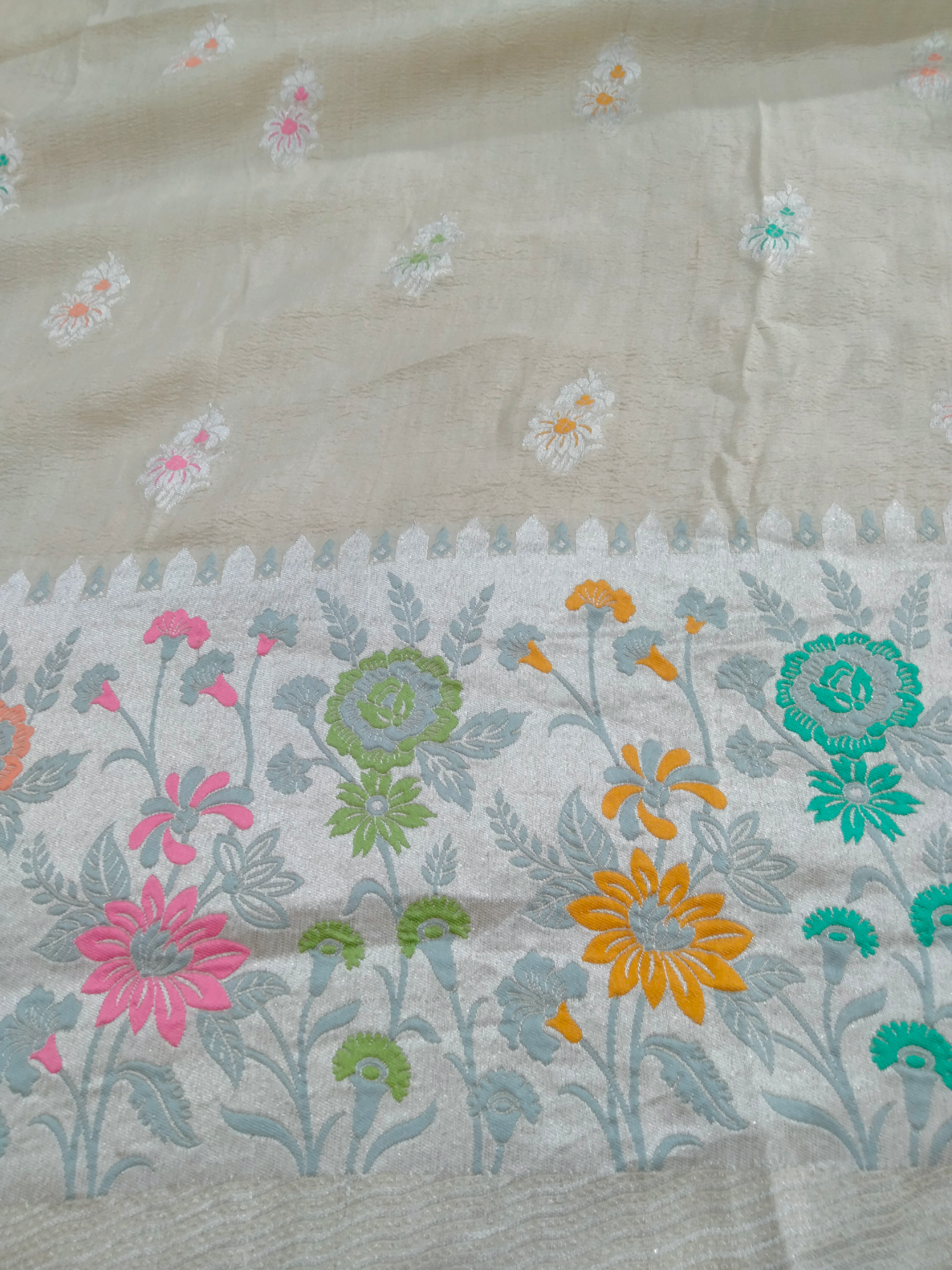 Pure Tussar Silk with Meenakari - Banarasi Saree