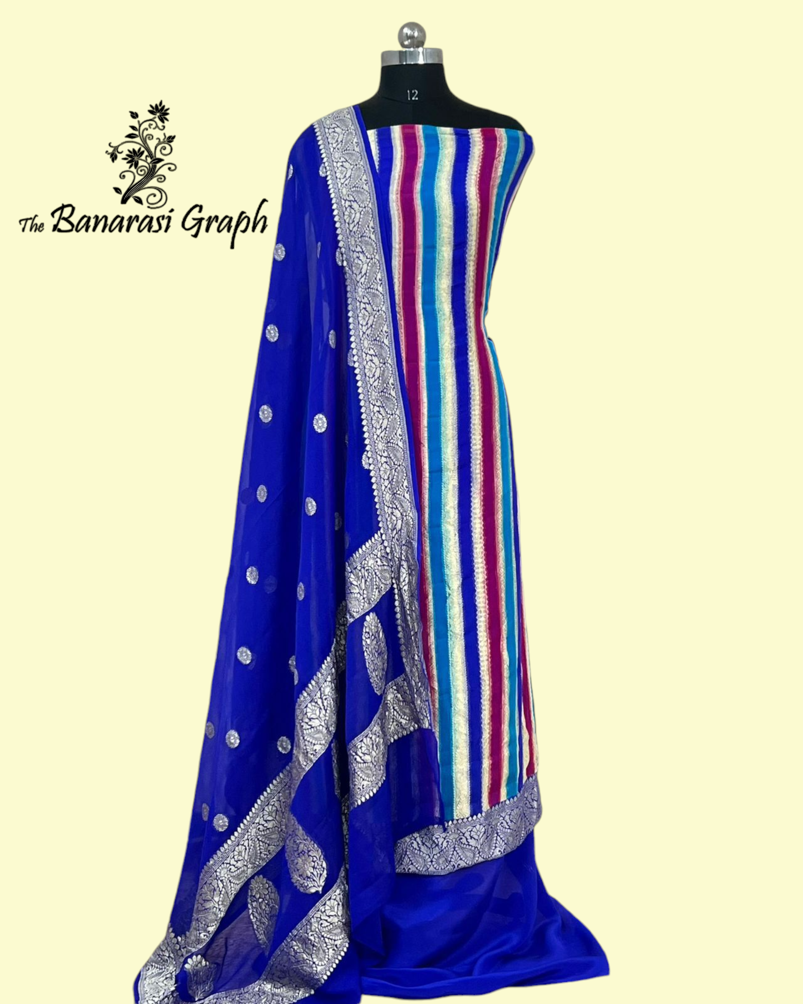 Pure Khaddi Georgette Handloom 3 pcs suit