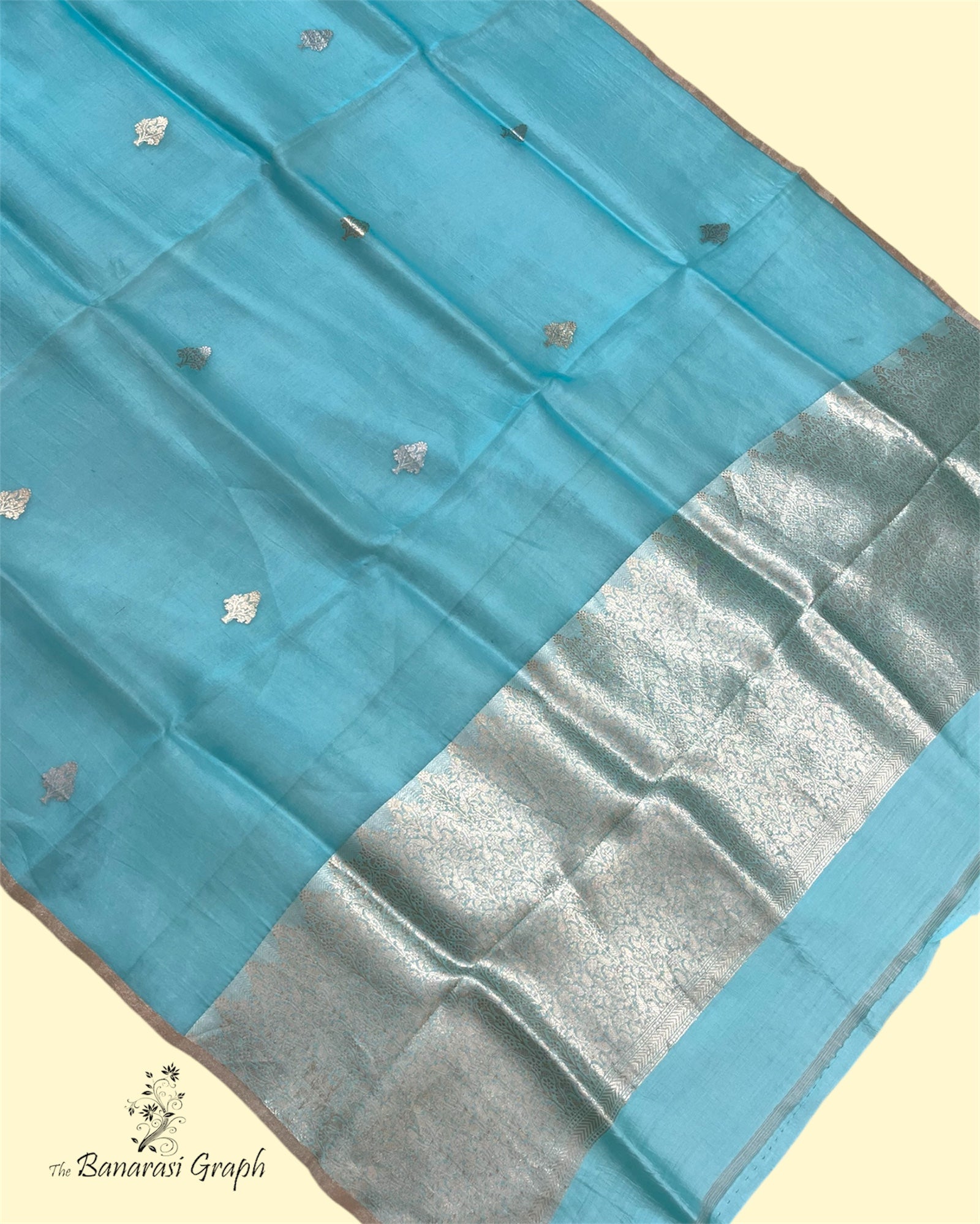 Pure Kora Handloom Silk - Kadhua Motifs Banarasi Saree