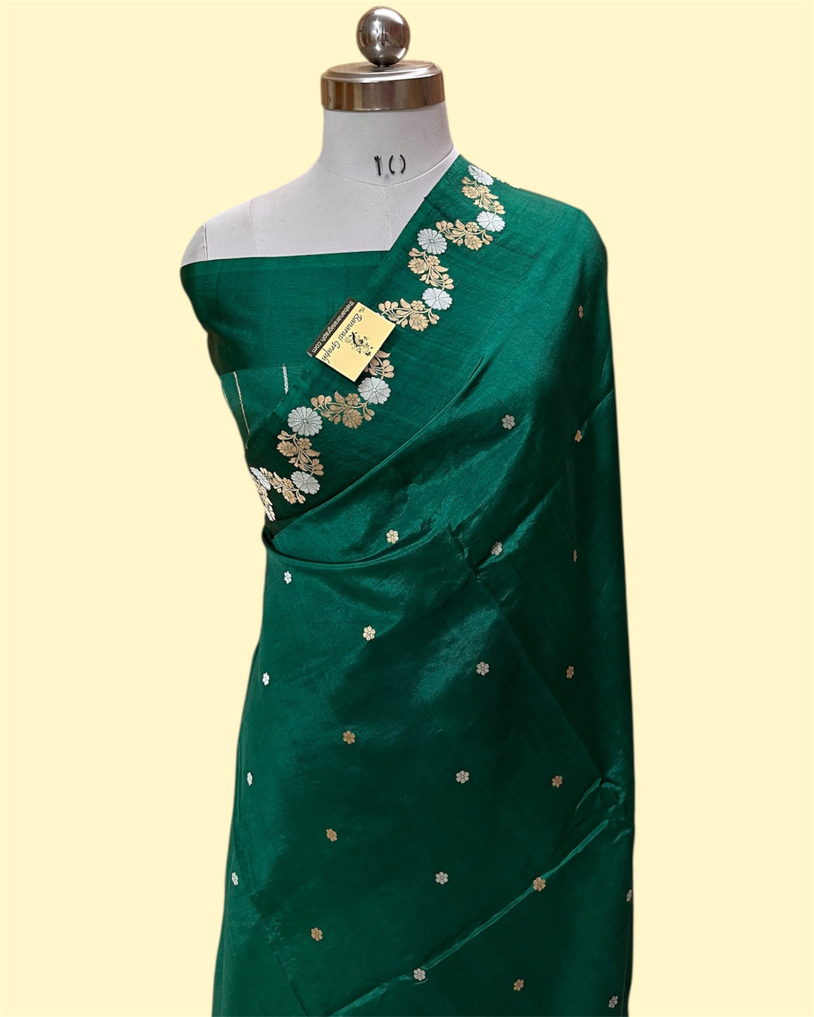 Pure Raw Mango Handloom Silk - Kadhua Motifs Banarasi Saree