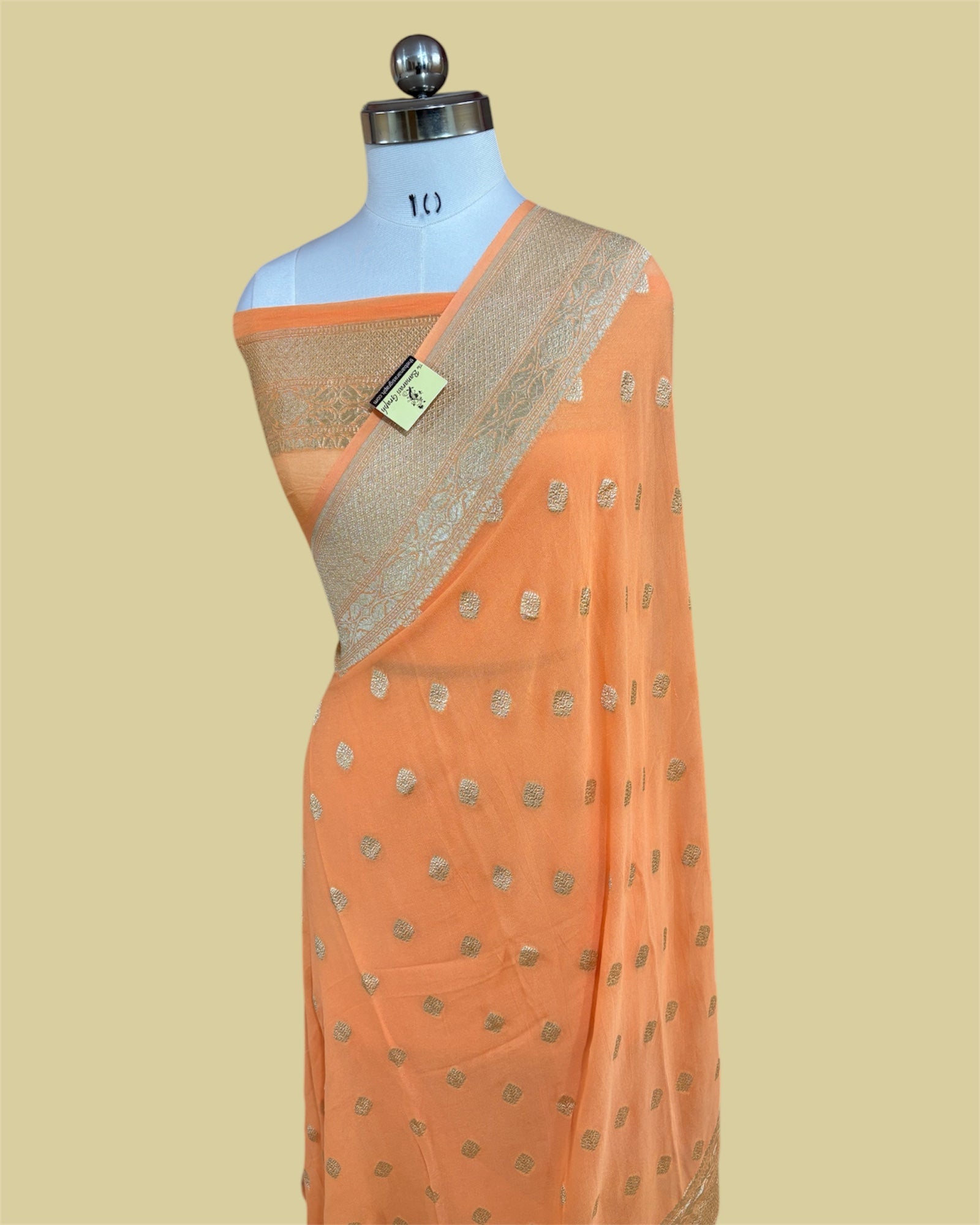 Khaddi Georgette Water Zari - Pure Banarasi Saree