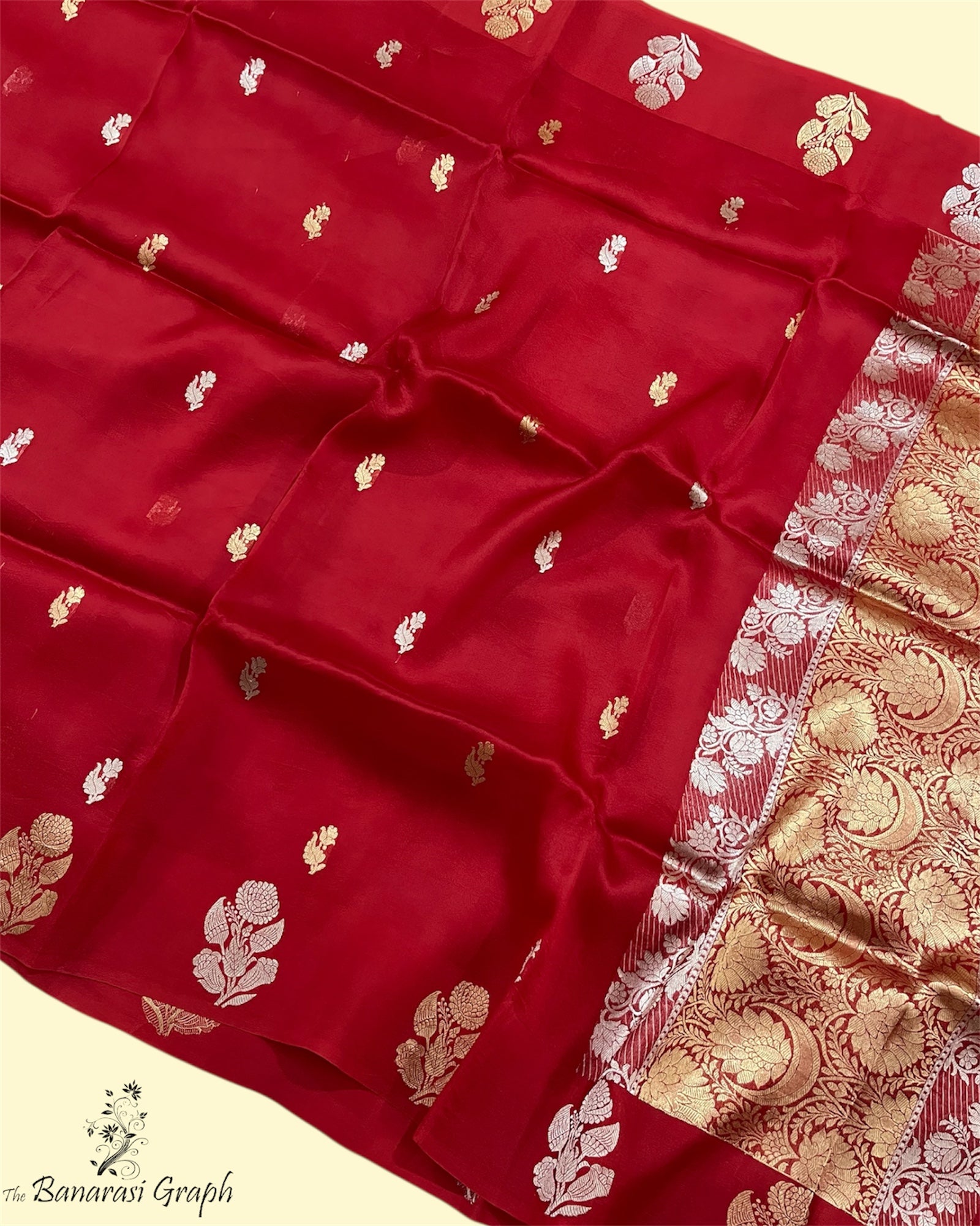 Pure Kora Handloom Silk - Kadhua Motifs Sona Rupa Banarasi Saree
