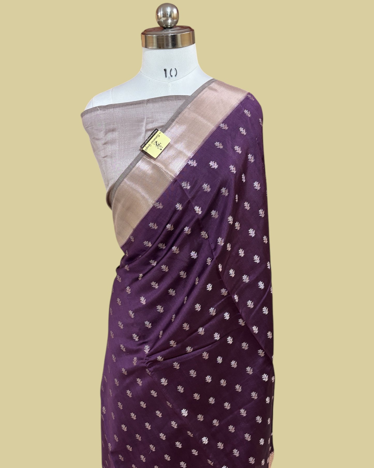 Magenta Pure Chiniya Silk - Banarasi Saree