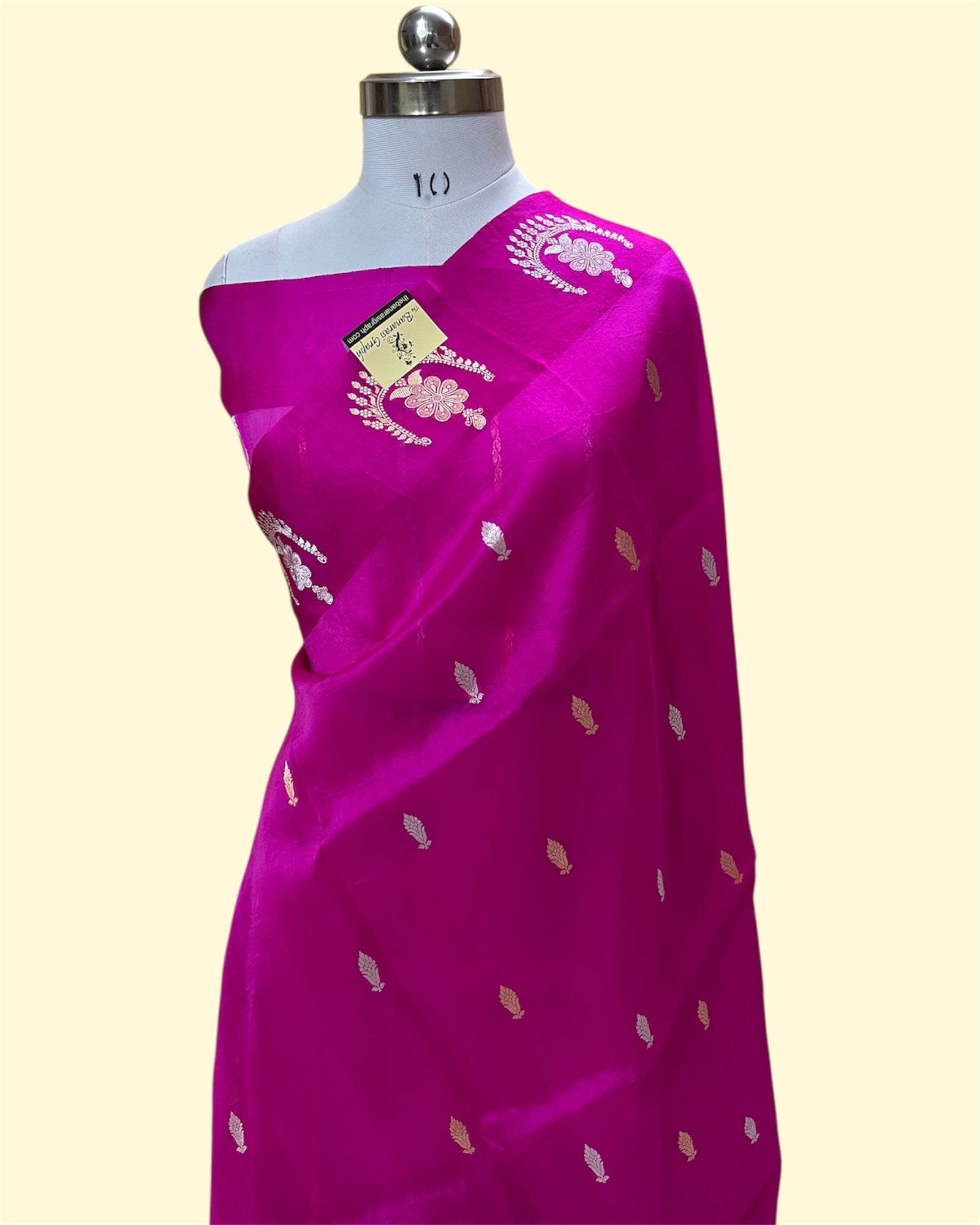 Pure Kora Handloom Silk - Kadhua Motifs Sona Rupa Banarasi Saree