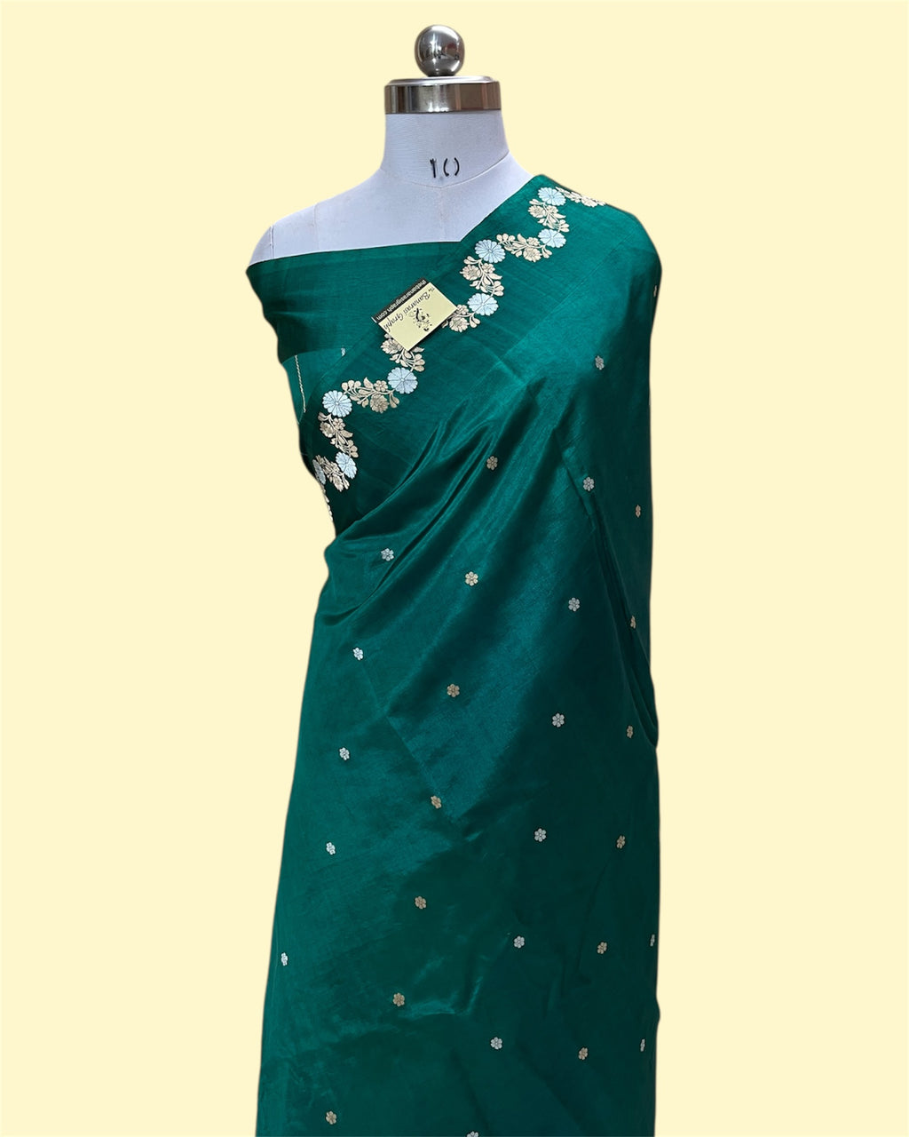 Pure Raw Mango Handloom Silk - Kadhua Motifs Sona Rupa Banarasi Saree