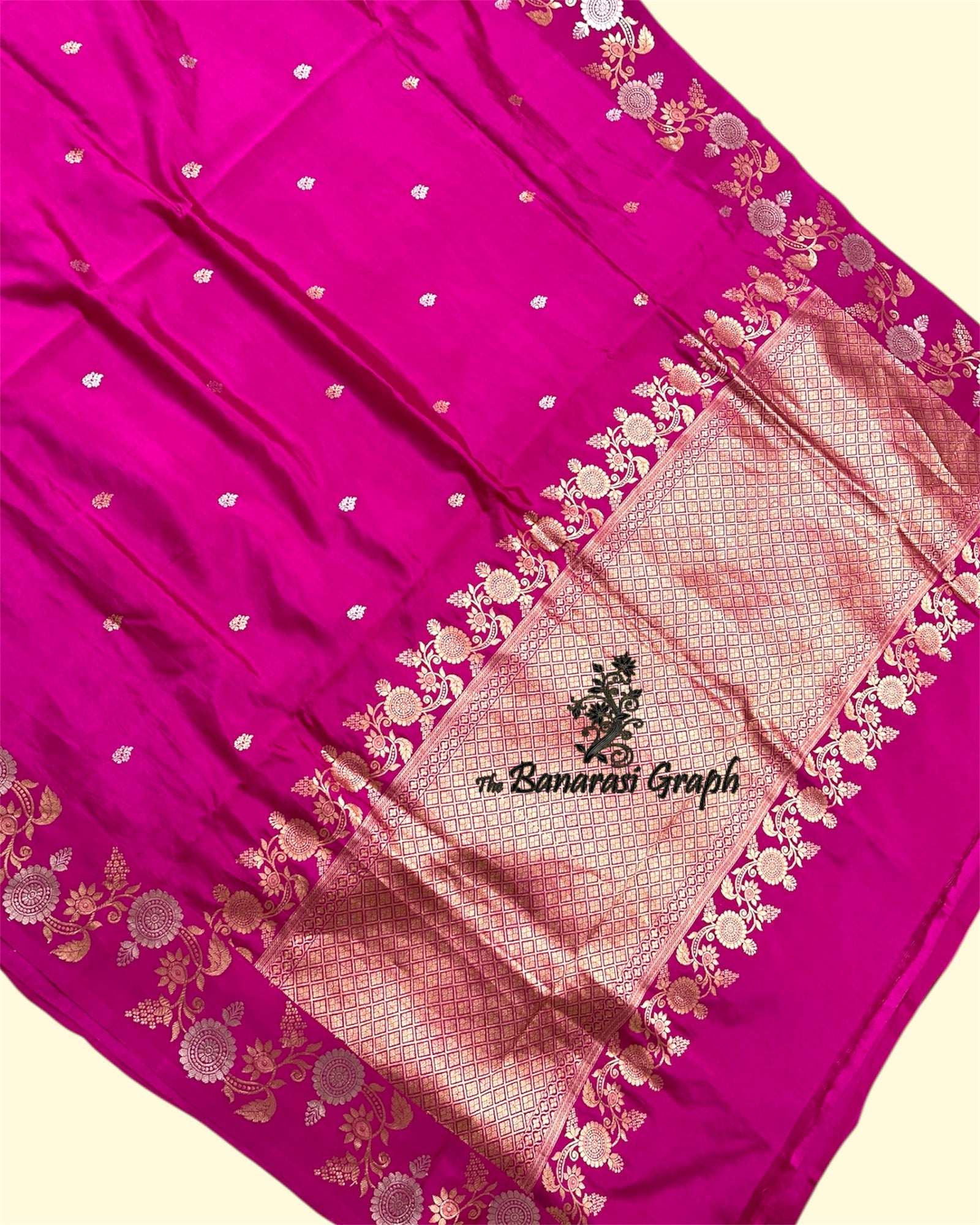 Pure Raw Mango Handloom Silk - Kadhua Motifs Banarasi Saree
