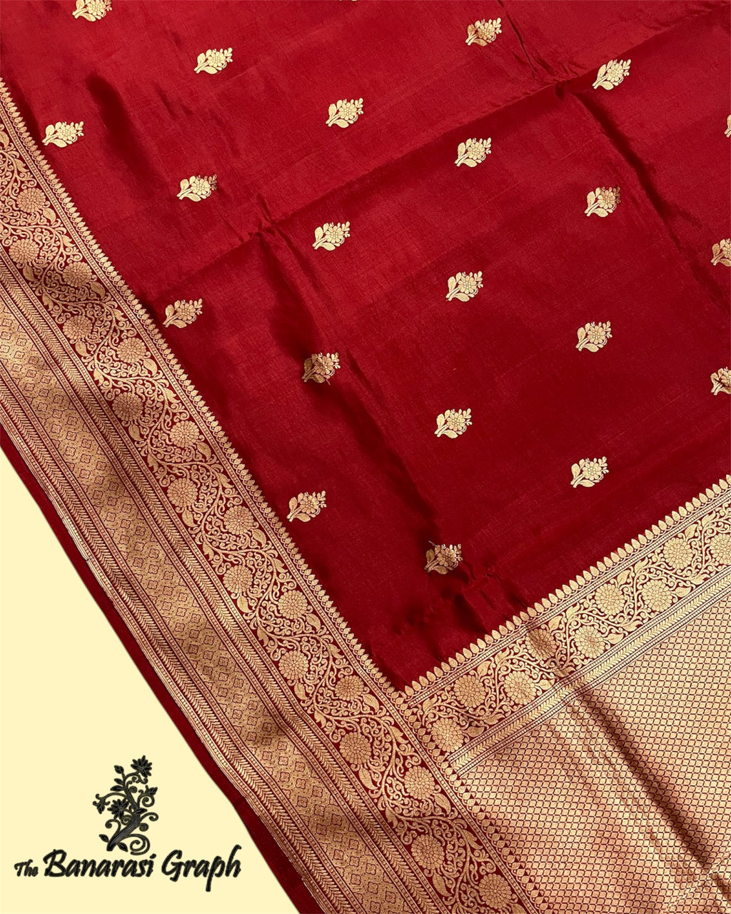 Pure Raw Mango Handloom Silk - Kadhua Motifs Banarasi Saree