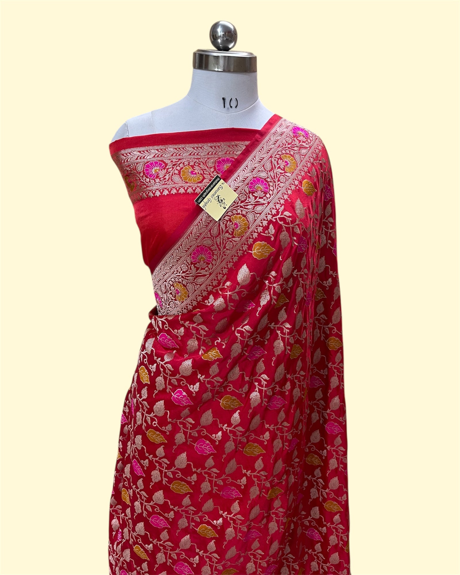 Premium Mashru Silk - All Over Jaal Work with Meenakari Banarasi Saree
